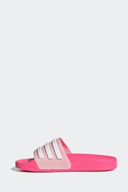 adidas Pink Kids Adilette Youth Sliders - Image 4 of 9