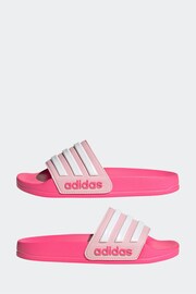 adidas Pink Kids Adilette Youth Sliders - Image 5 of 9