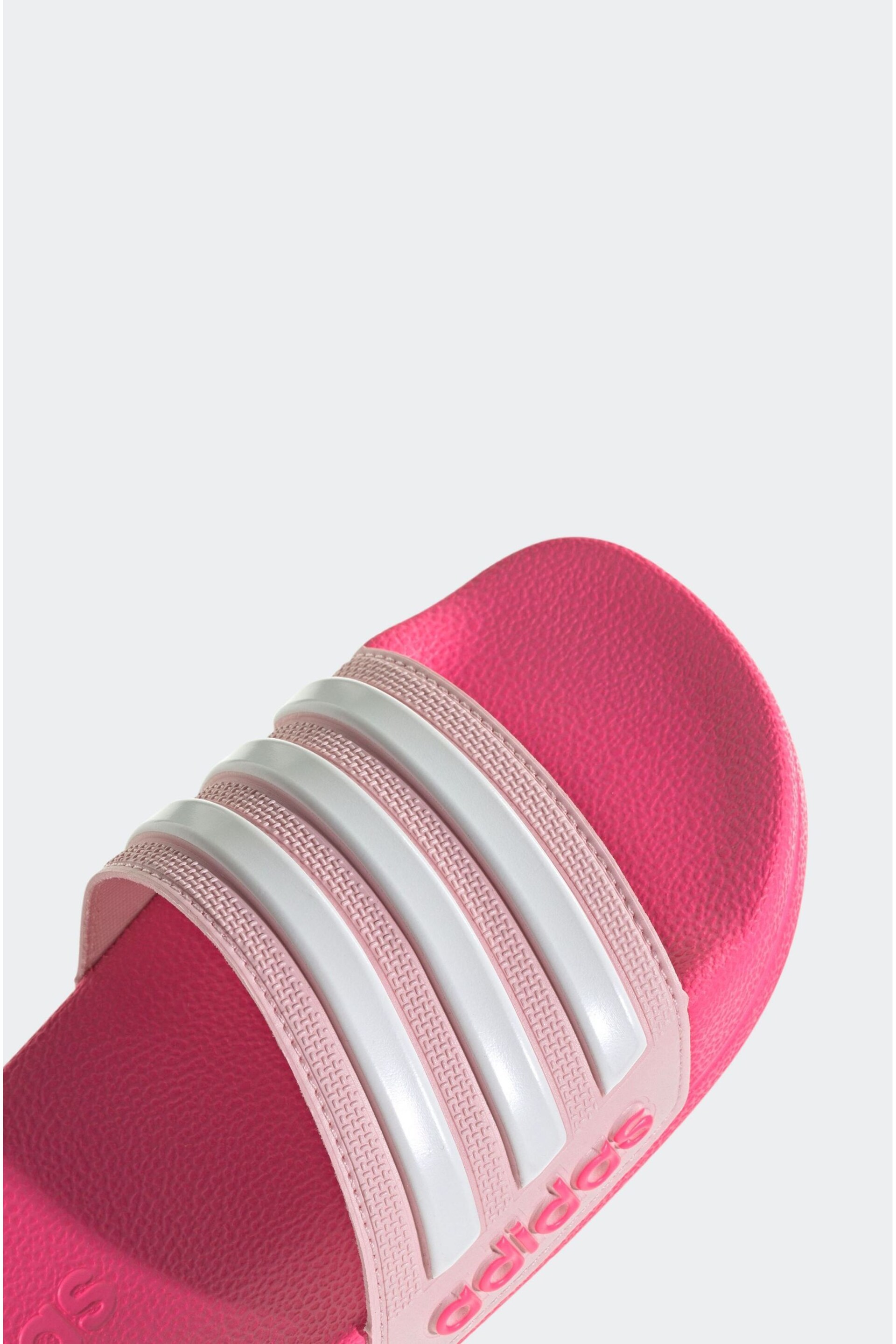 adidas Pink Kids Adilette Youth Sliders - Image 9 of 9