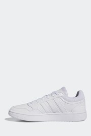 adidas White Originals Hoops 3.0 Low Classic Vintage Trainers - Image 2 of 9