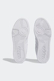 adidas White Originals Hoops 3.0 Low Classic Vintage Trainers - Image 7 of 9