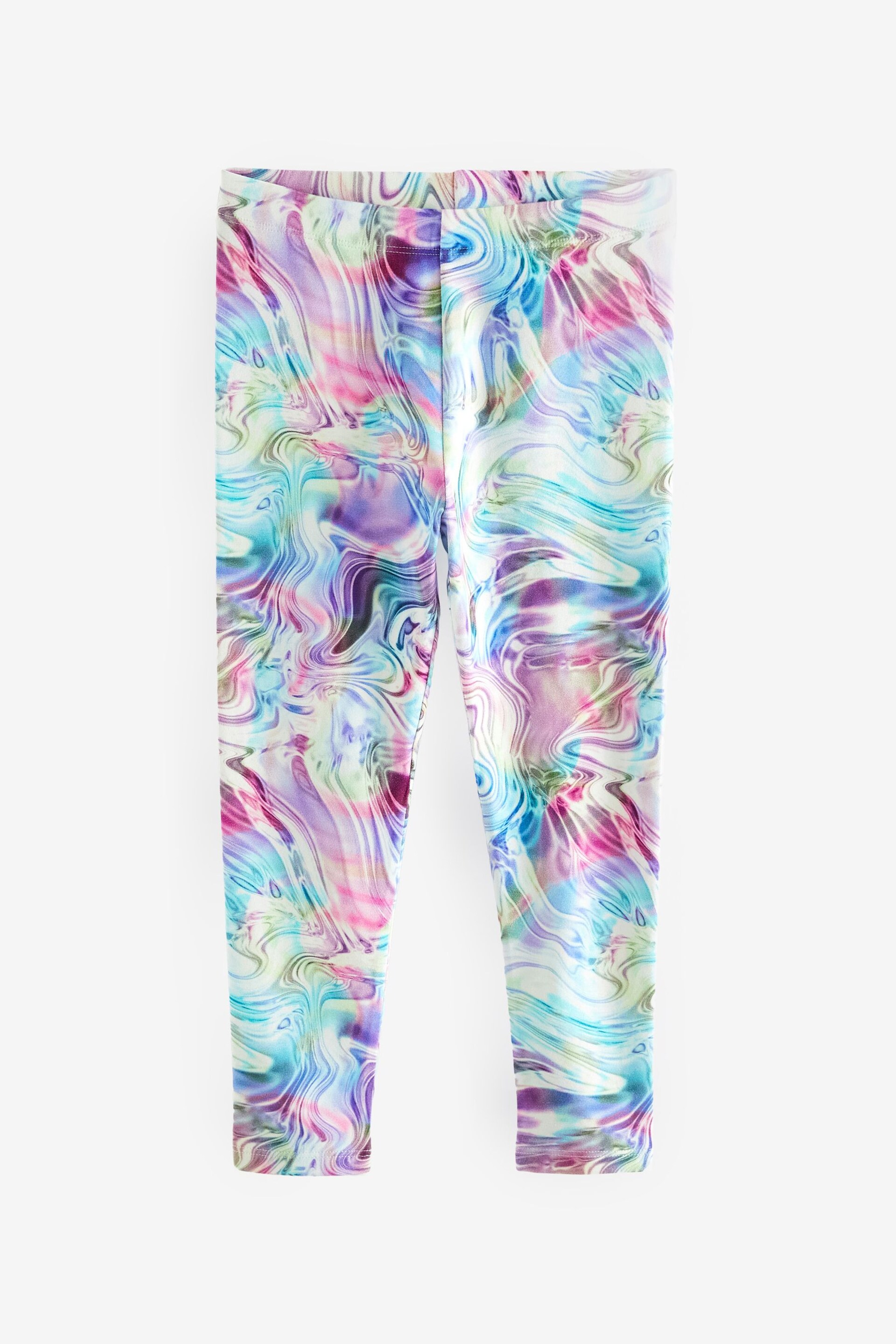 Pink/Blue/Purple Printed Leggings (3-16yrs) - Image 6 of 8