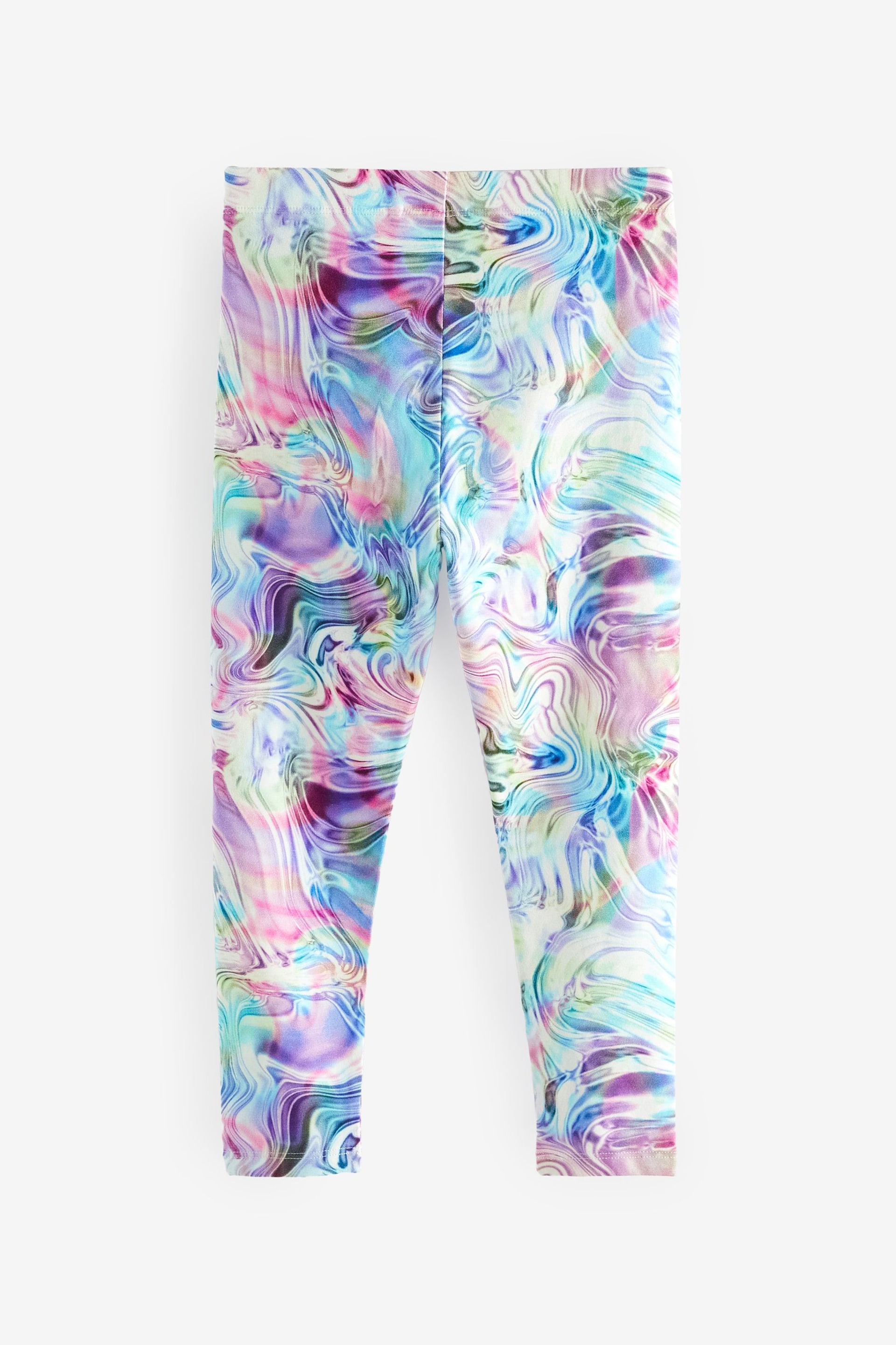 Pink/Blue/Purple Printed Leggings (3-16yrs) - Image 7 of 8