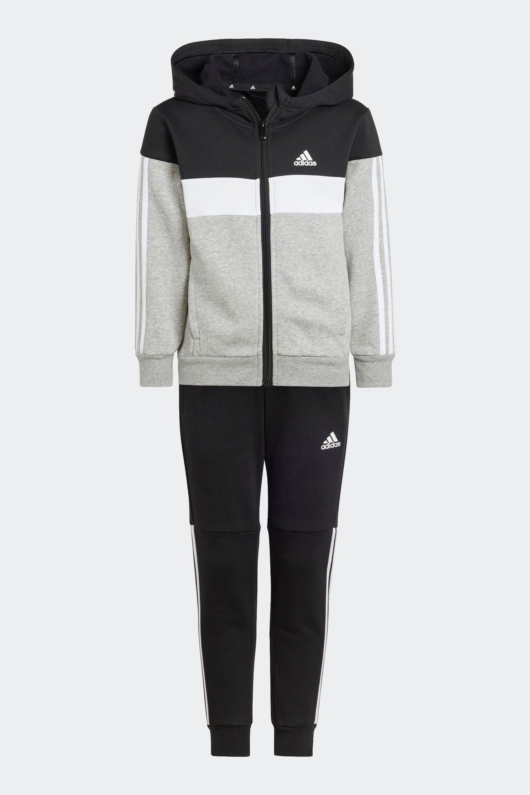 Buy adidas Black Kids Tiberio 3 Stripes Colorblock Fleece Tracksuit from the Next UK online shop