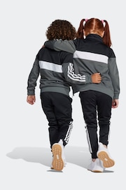adidas Black Kids Sportswear Tiberio 3-Stripes Colorblock Shiny Tracksuit - Image 7 of 13