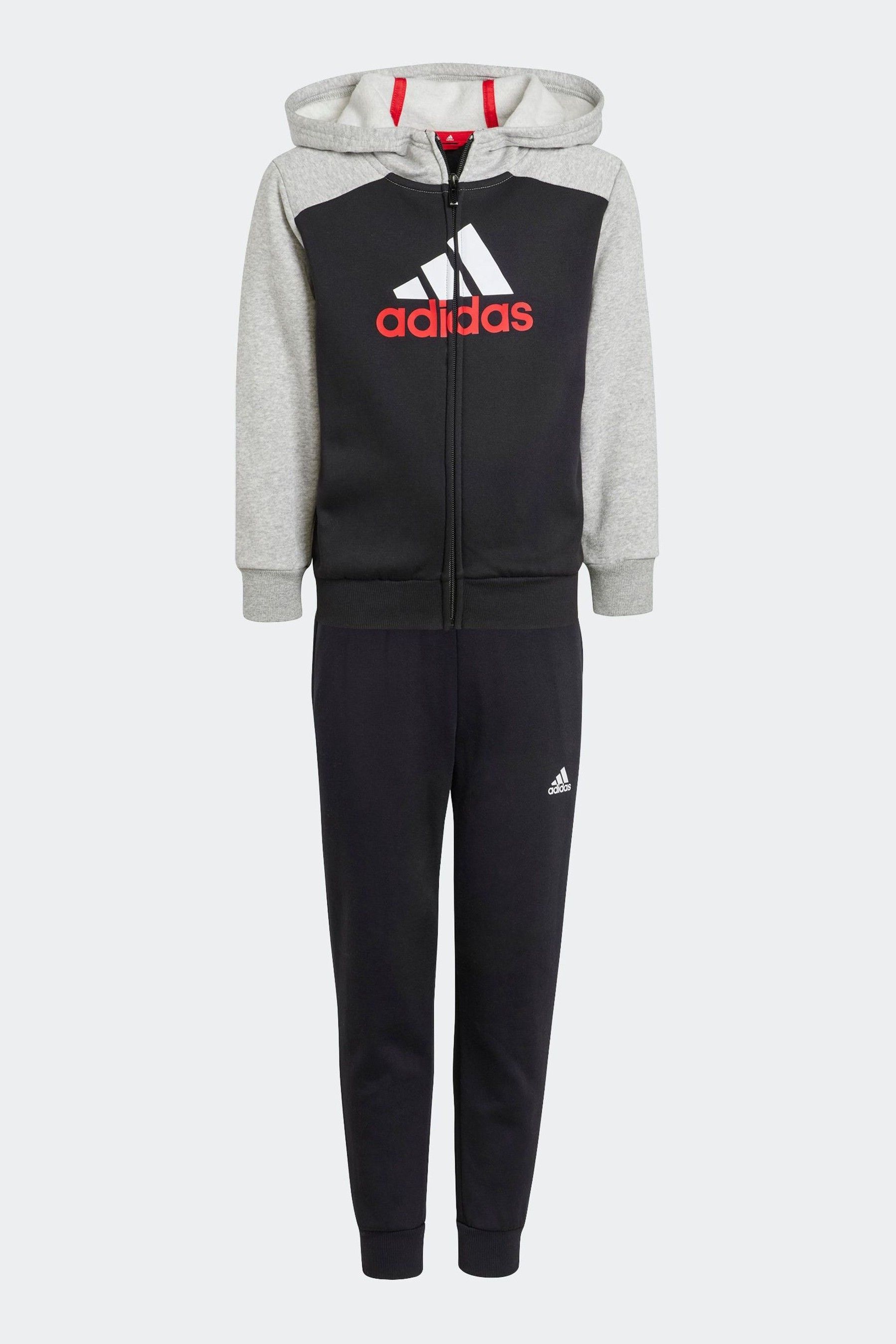 Buy adidas Grey Sportswear Essentials Big Logo Fleece Tracksuit Kids from Next Luxembourg