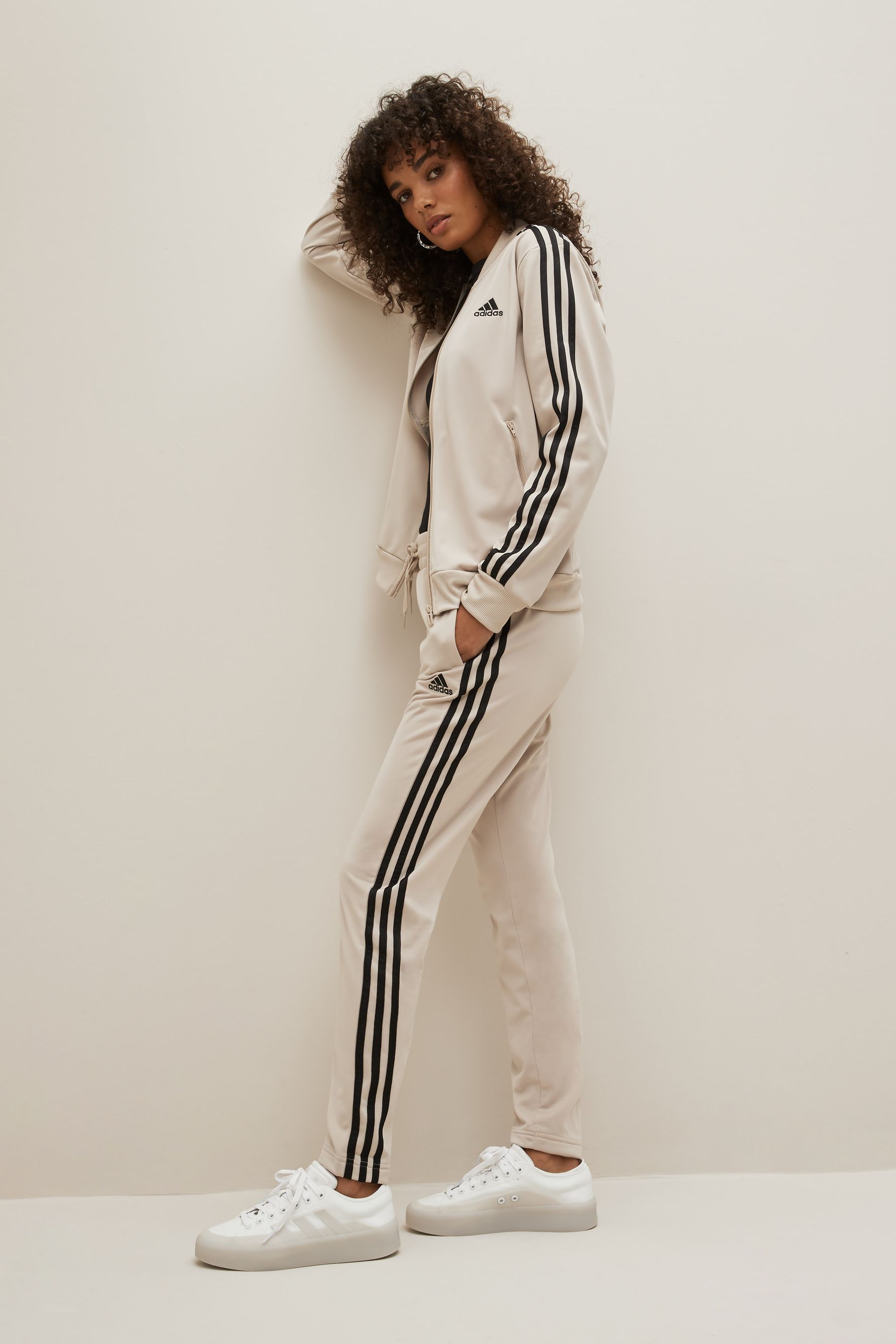Brown adidas tracksuit discount