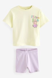 Lime Green Peppa Pig T-Shirt and Cycle Shorts Set (3mths-7yrs) - Image 5 of 7