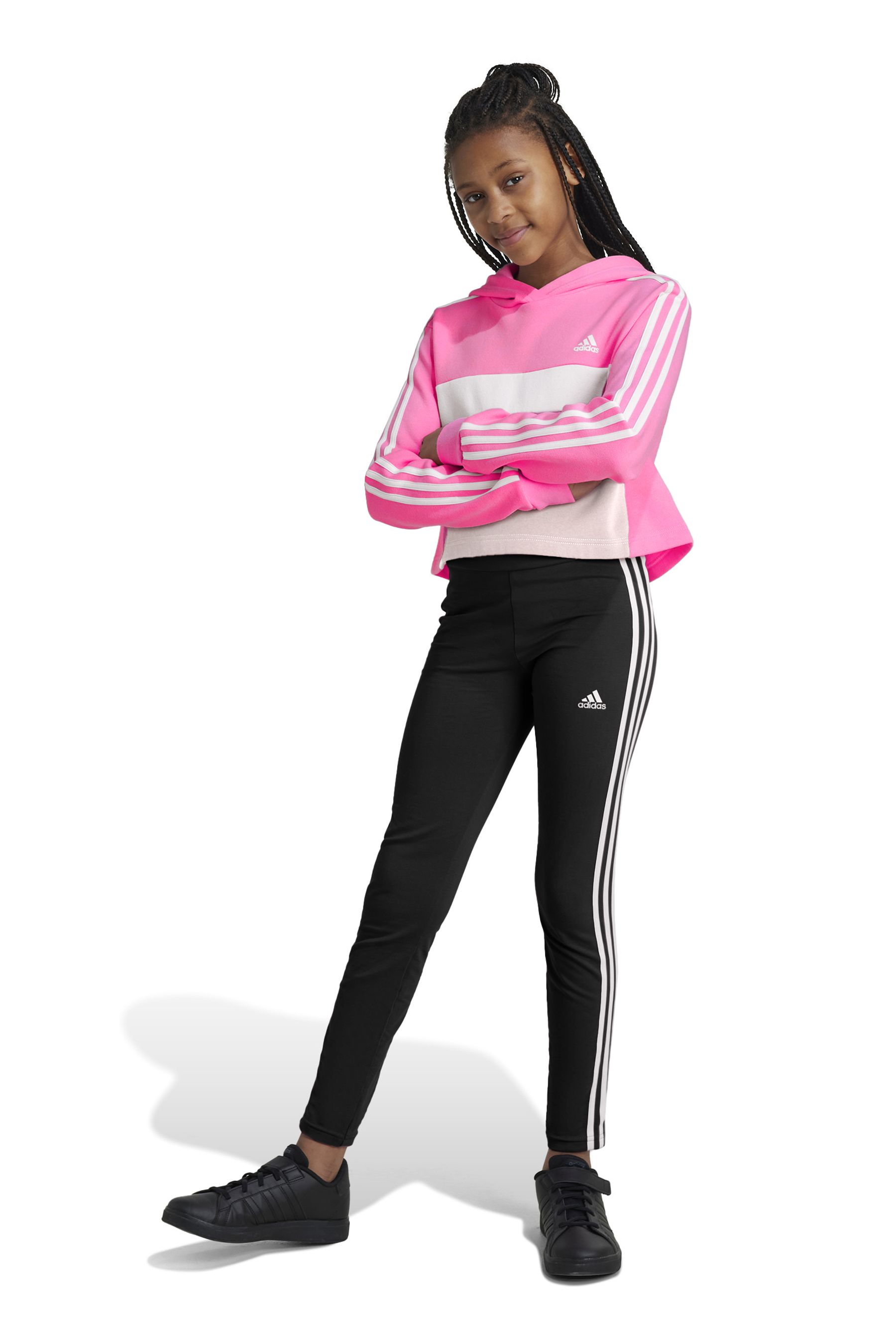 Buy Ensemble adidas vetements de sport pour enfants Tiberio 3 bandes color block en polaire from Next Luxembourg
