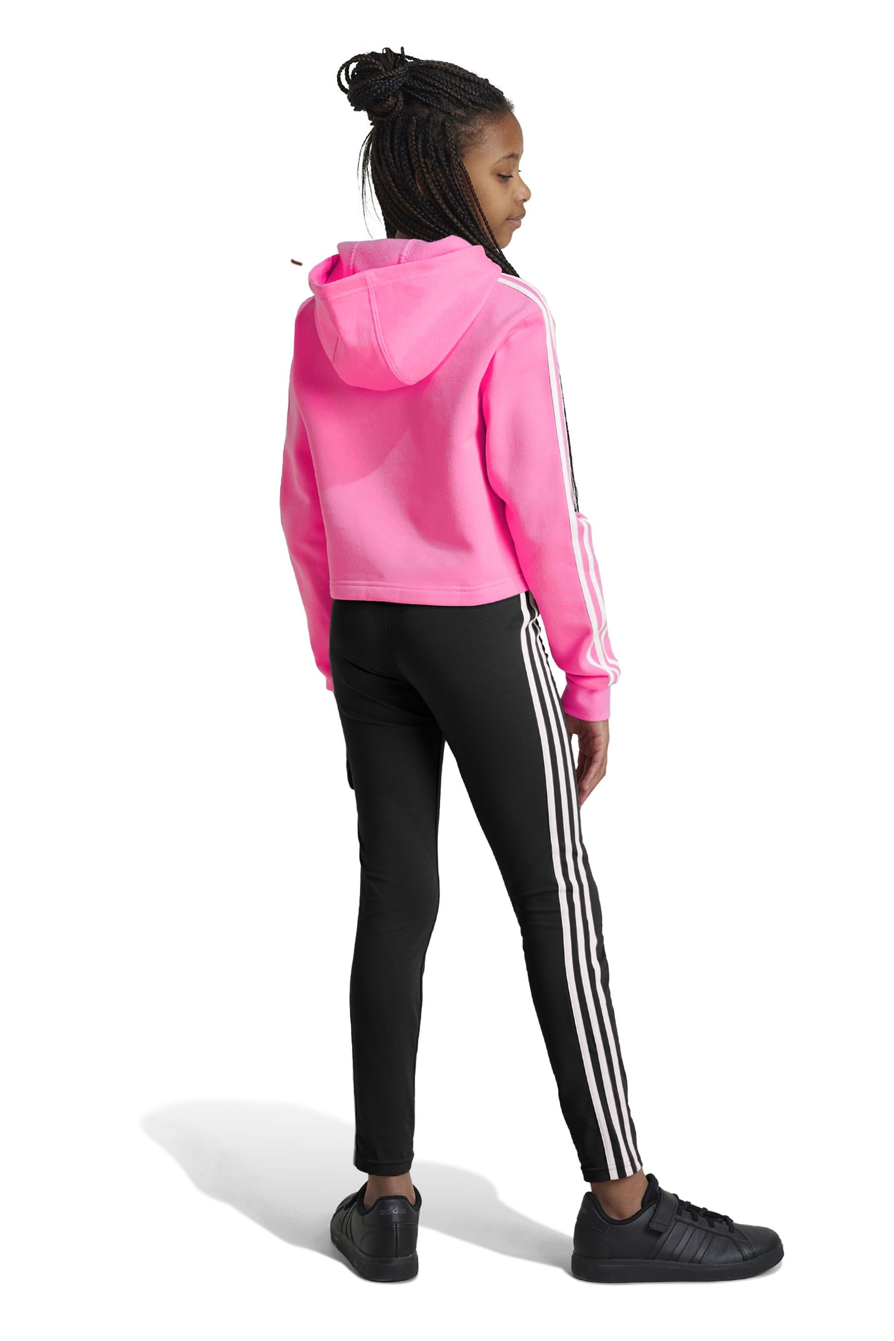 Buy adidas Pink Kids Sportswear Tiberio 3 Stripes Colorblock Fleece Leggings Set from Next USA