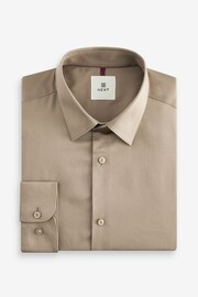 Bronze Brown Regular Fit Sateen Shirt - Image 6 of 8