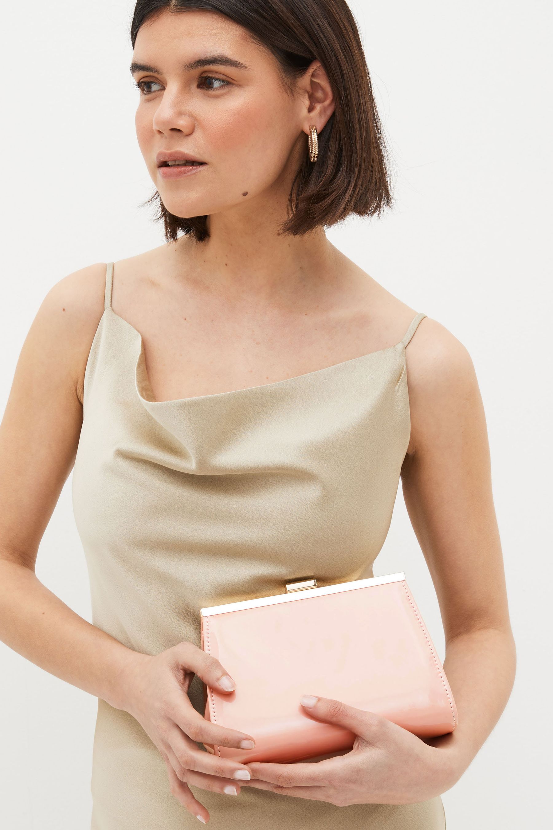 Next nude clutch bag on sale