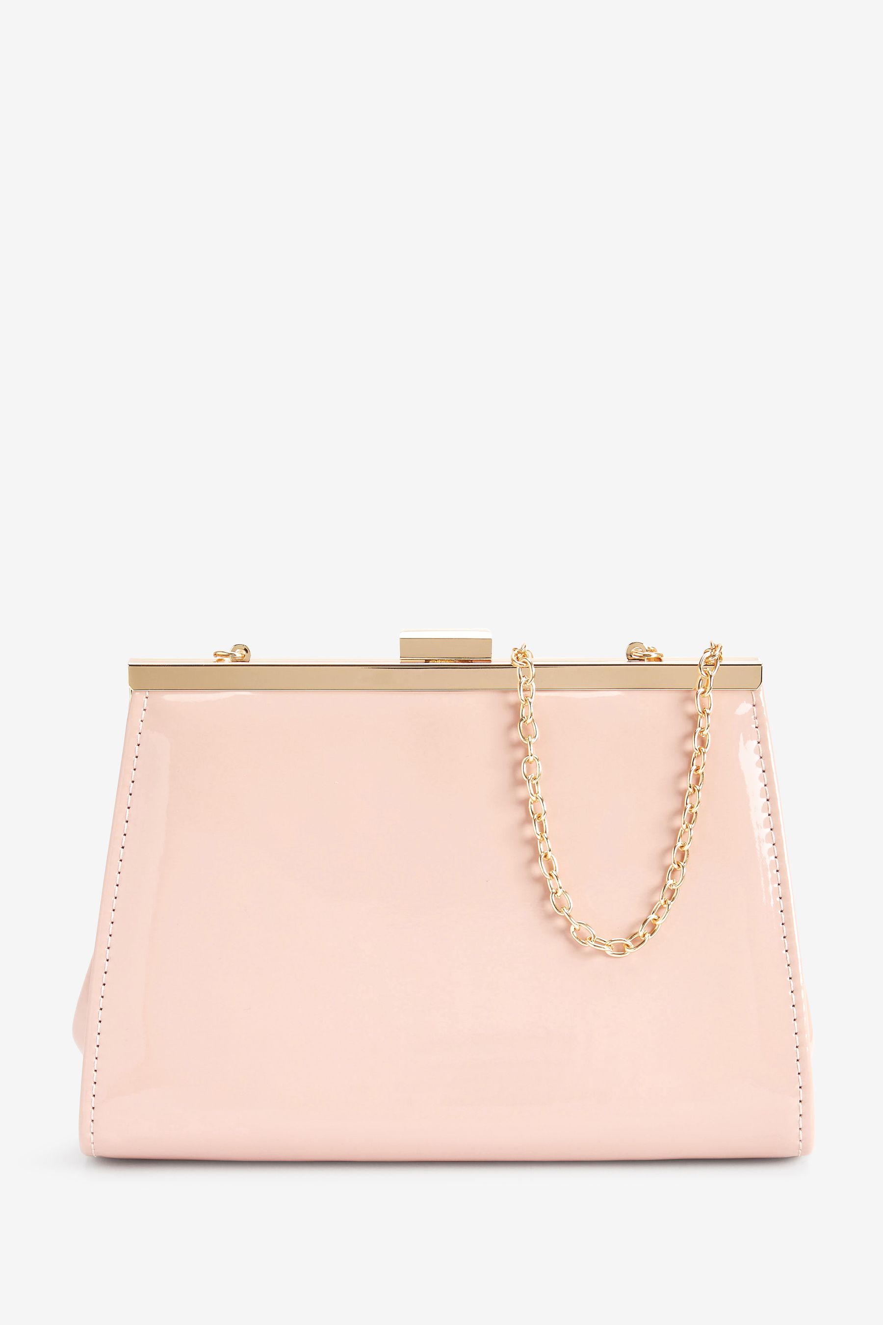Neon pink patent clutch bag clearance