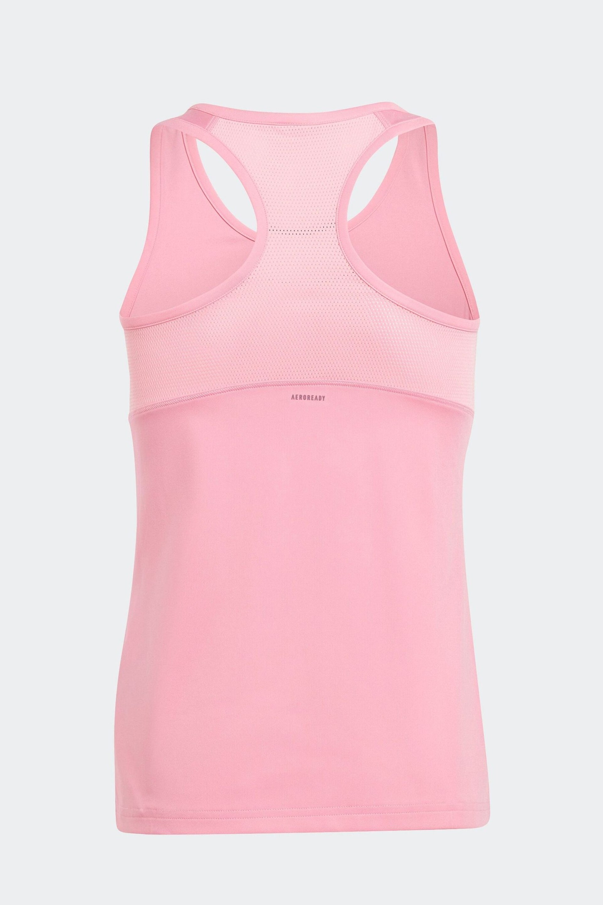 adidas Pink Sportswear Aeroready Techfit Tank Top Kids - Image 3 of 7