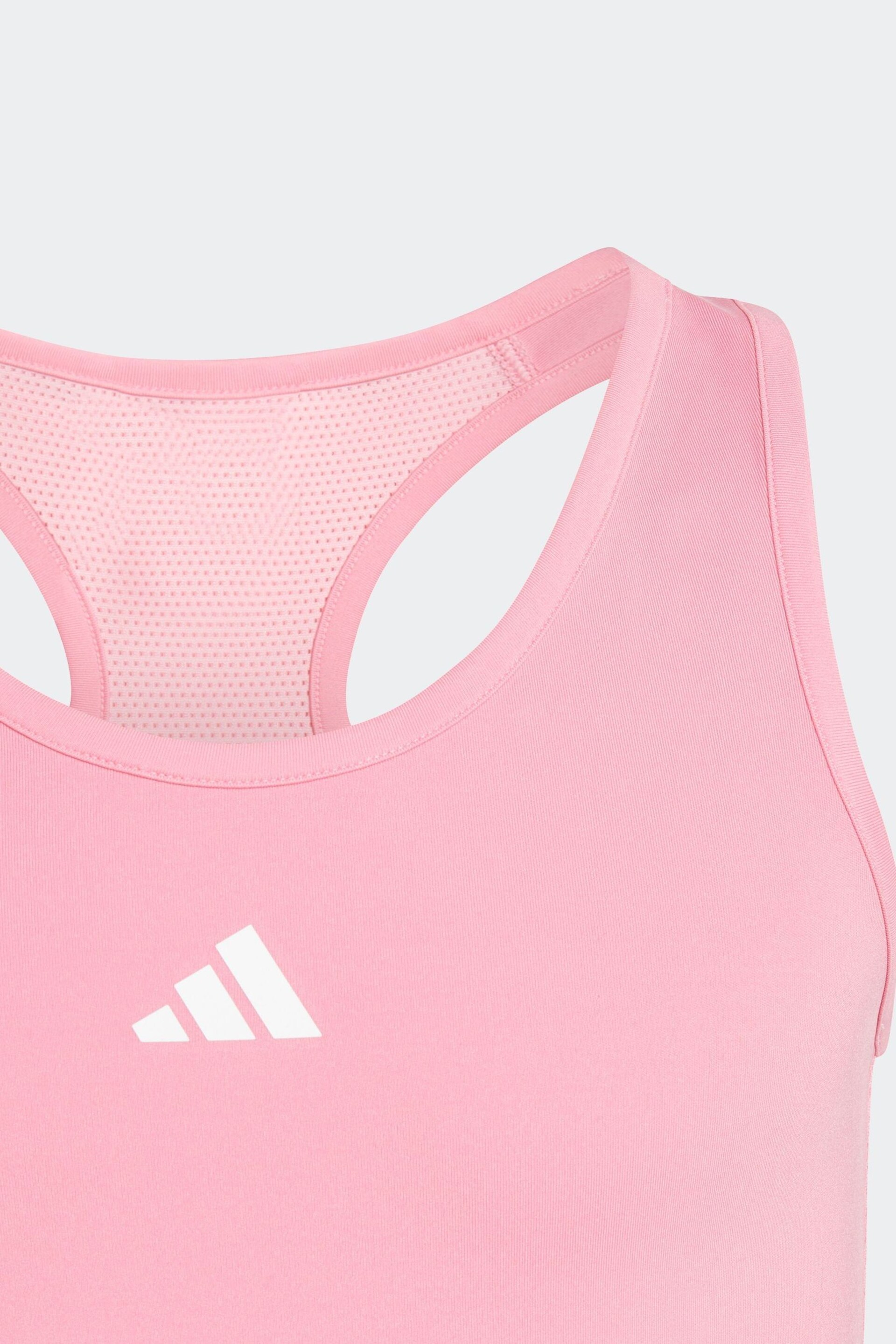 adidas Pink Sportswear Aeroready Techfit Tank Top Kids - Image 5 of 7