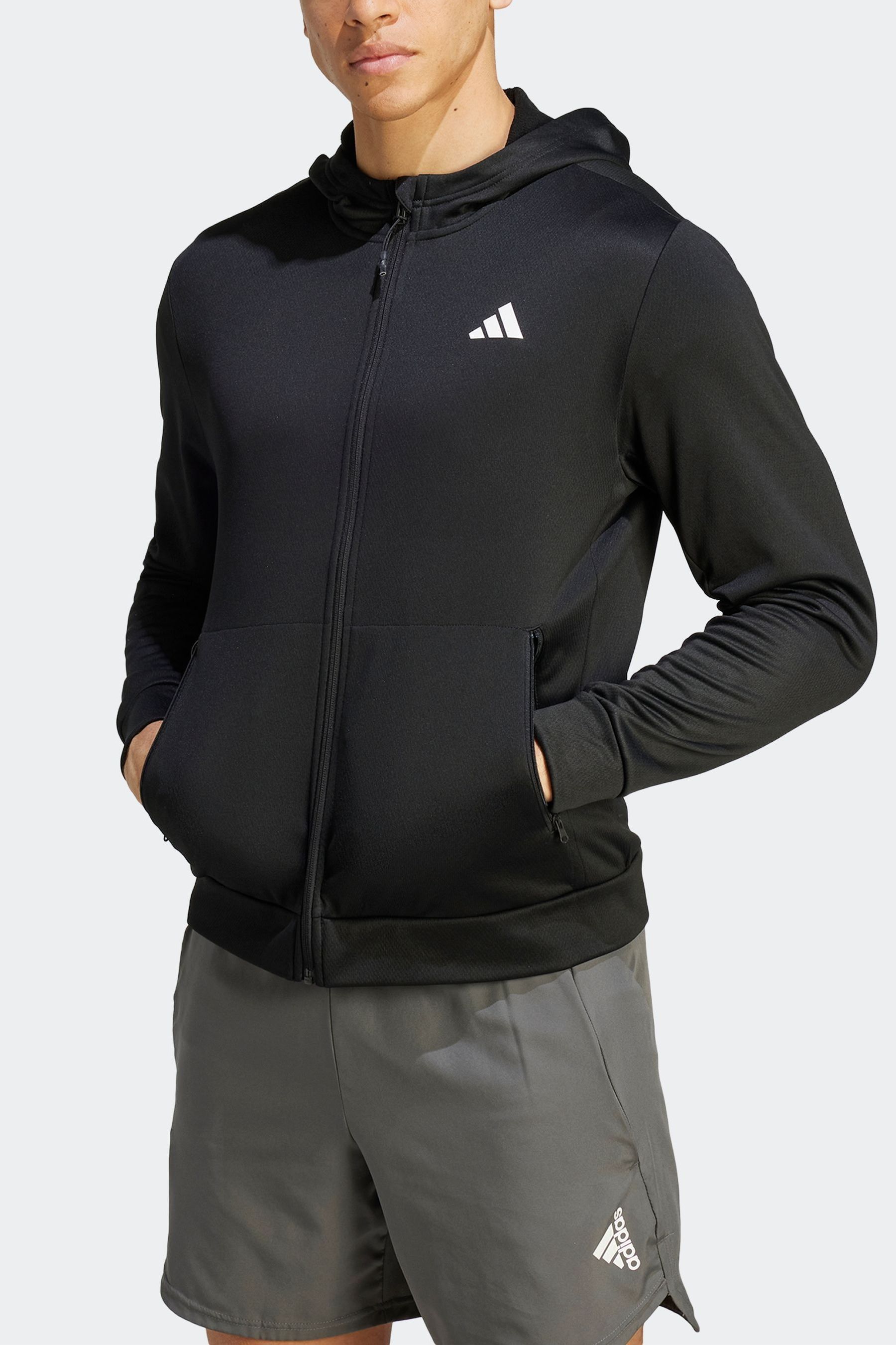 Buy adidas Black Performance Train Essentials Seasonal Training Full Zip Hoodie from Next Austria