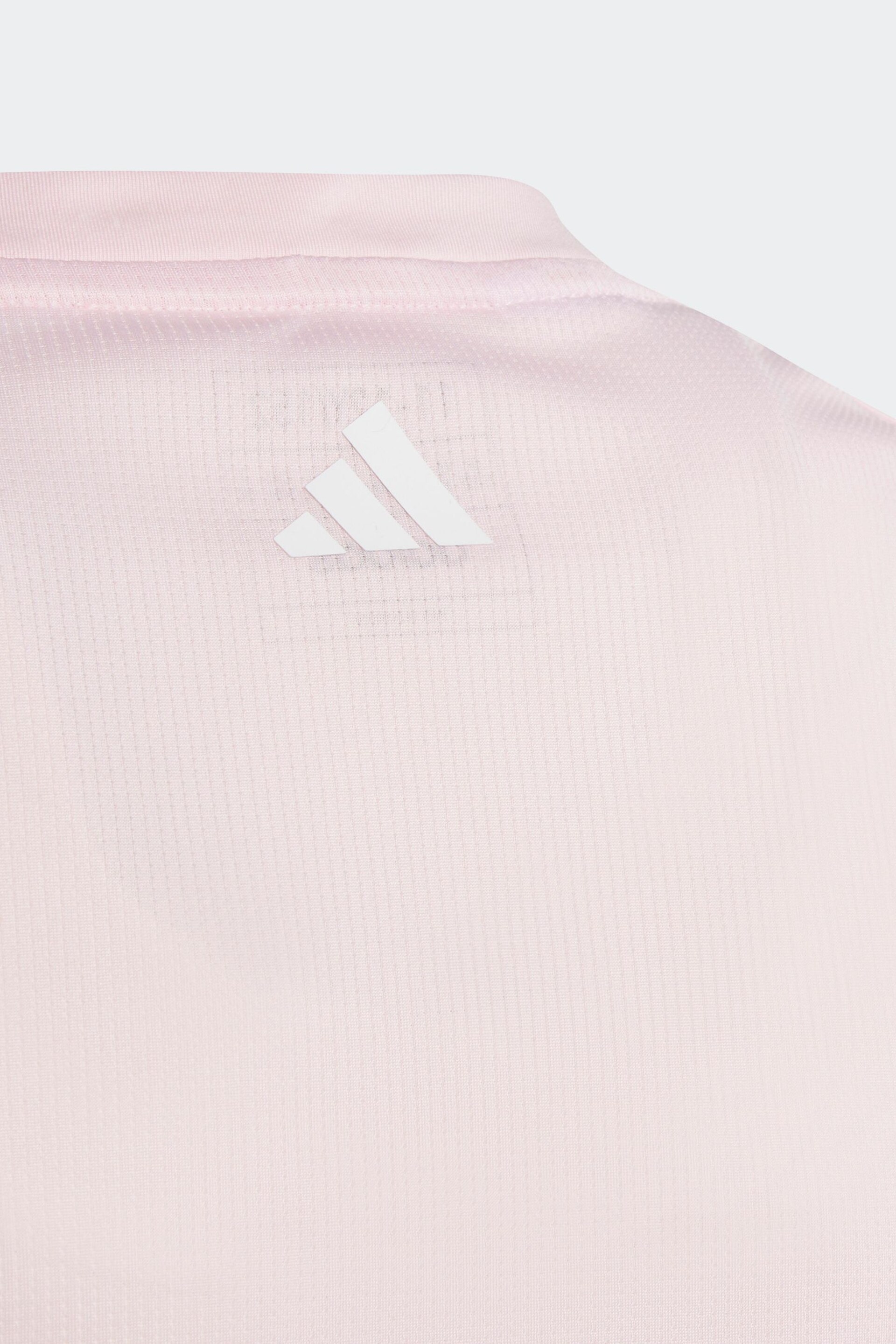 adidas Pink Regular Fit Sportswear Essentials Aeroready Logo T-Shirt - Image 5 of 6