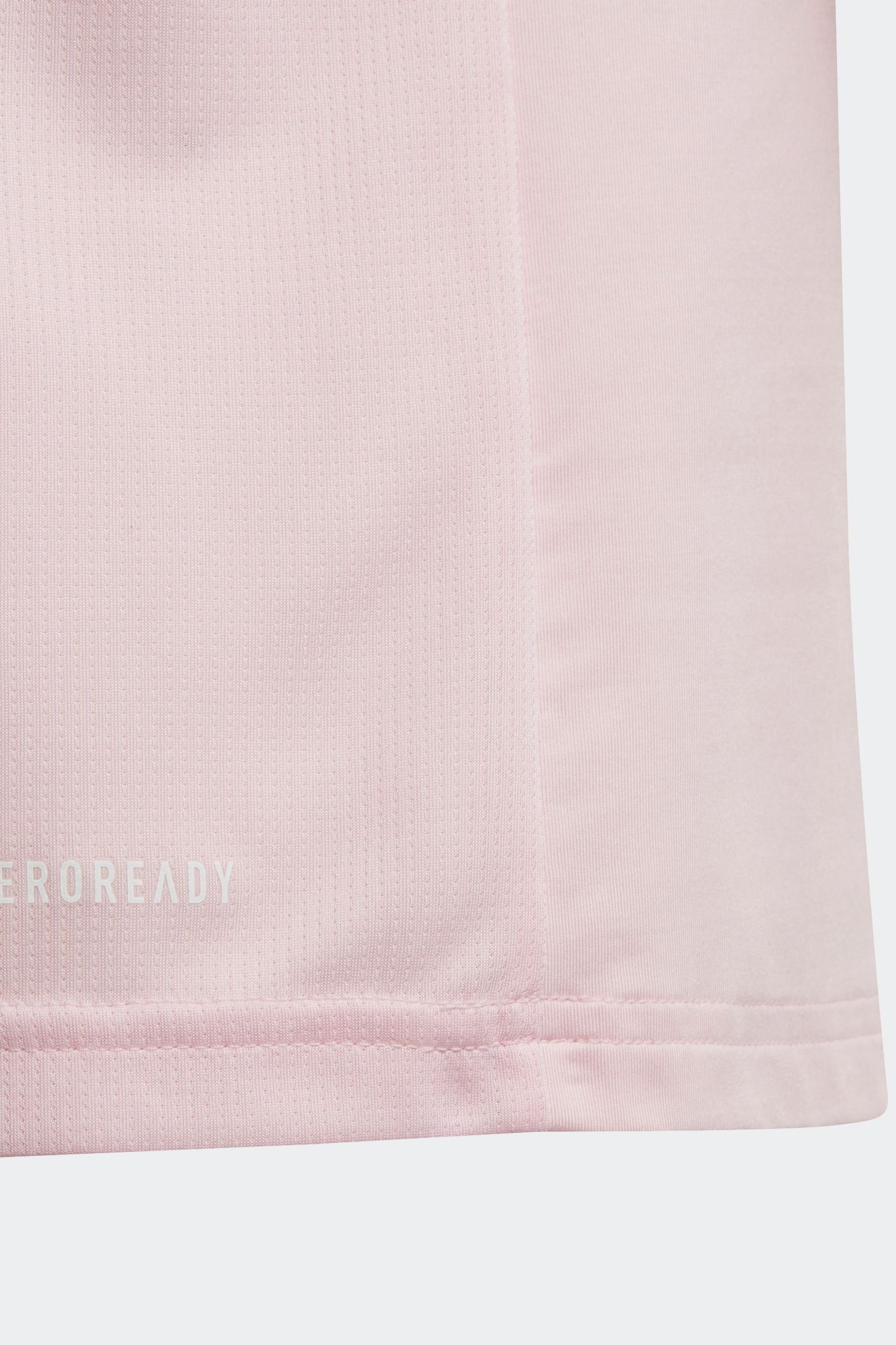 adidas Pink Regular Fit Sportswear Essentials Aeroready Logo T-Shirt - Image 6 of 6