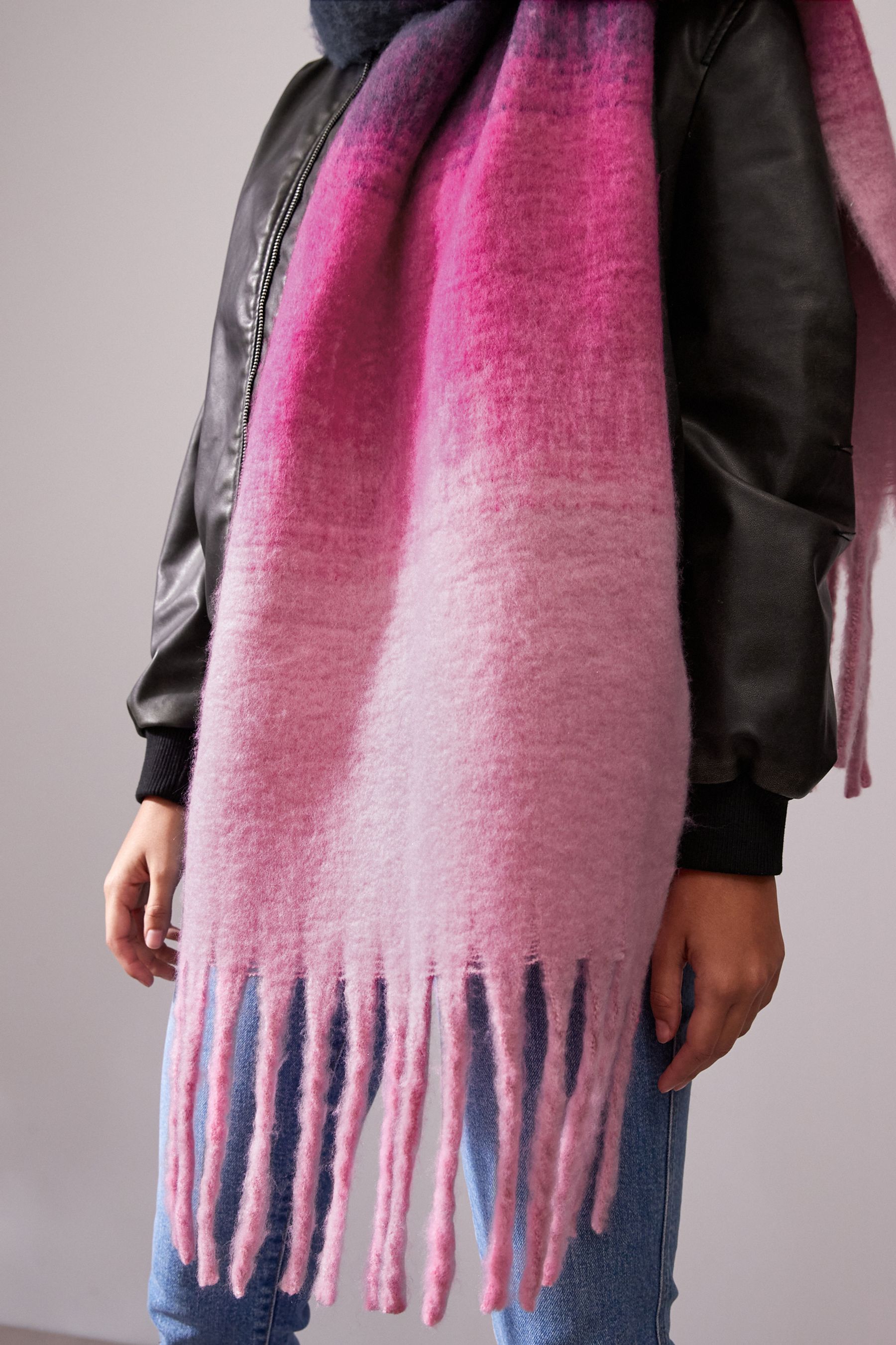 Buy Ombre Pink Blue Heavyweight Blanket Scarf from Next Luxembourg