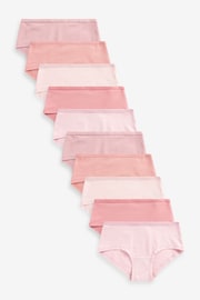 Pink Elastic Trim Hipster Briefs 10 Pack (2-16yrs) - Image 1 of 3