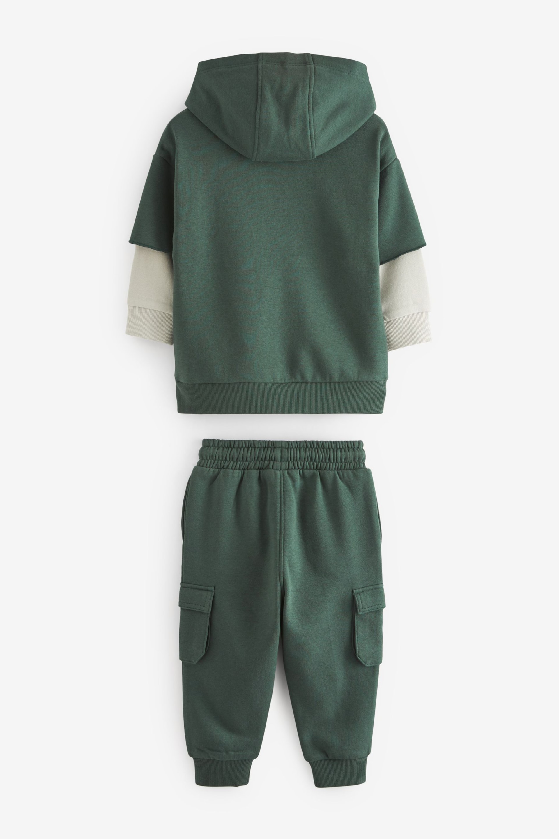 Dark Green Hoodie and Joggers Utility (3mths-7yrs) - Image 7 of 8