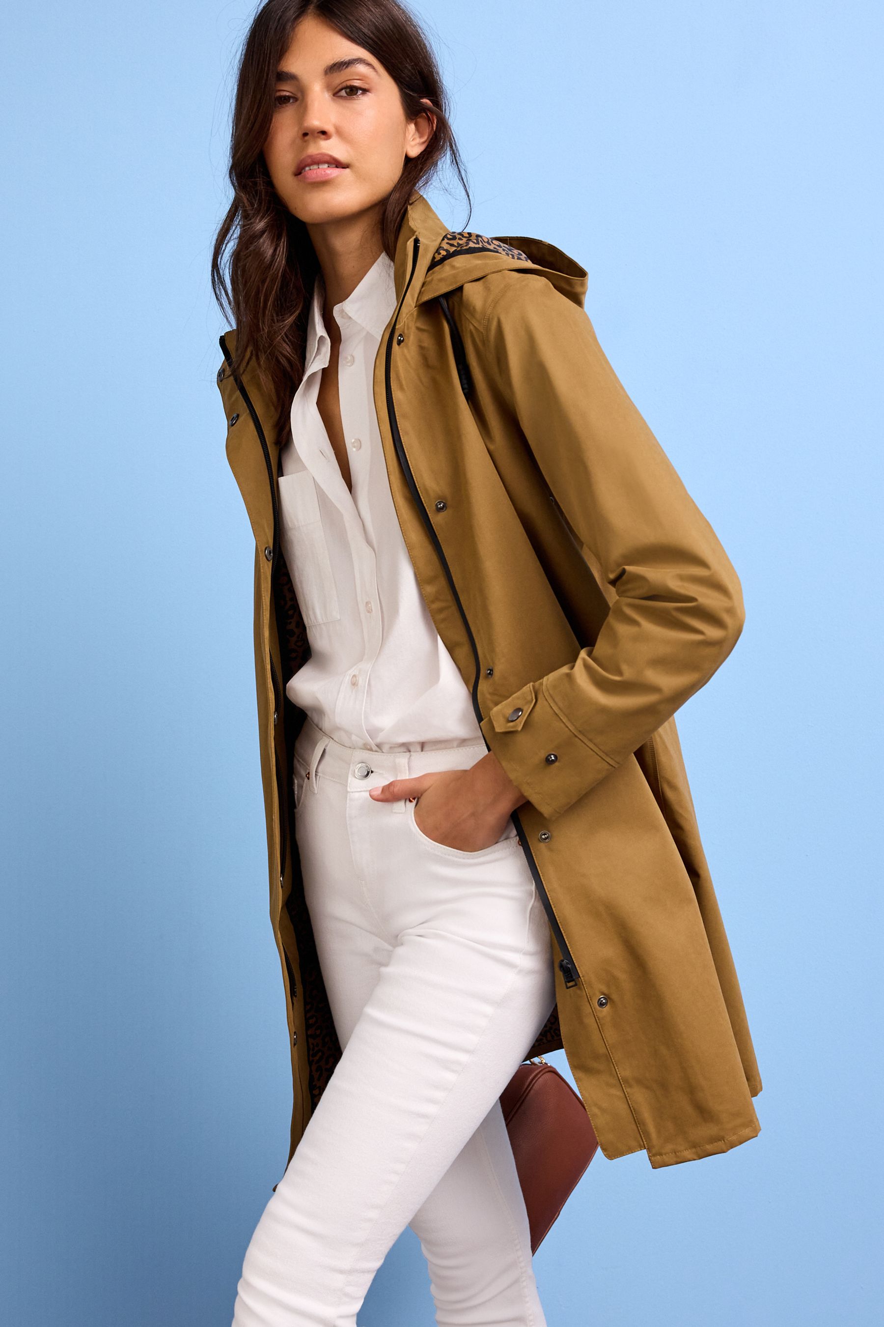 Buy Tan Brown Showerproof Rain Jacket from Next Luxembourg