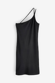 Black Double Strap One Shoulder Dress - Image 6 of 6