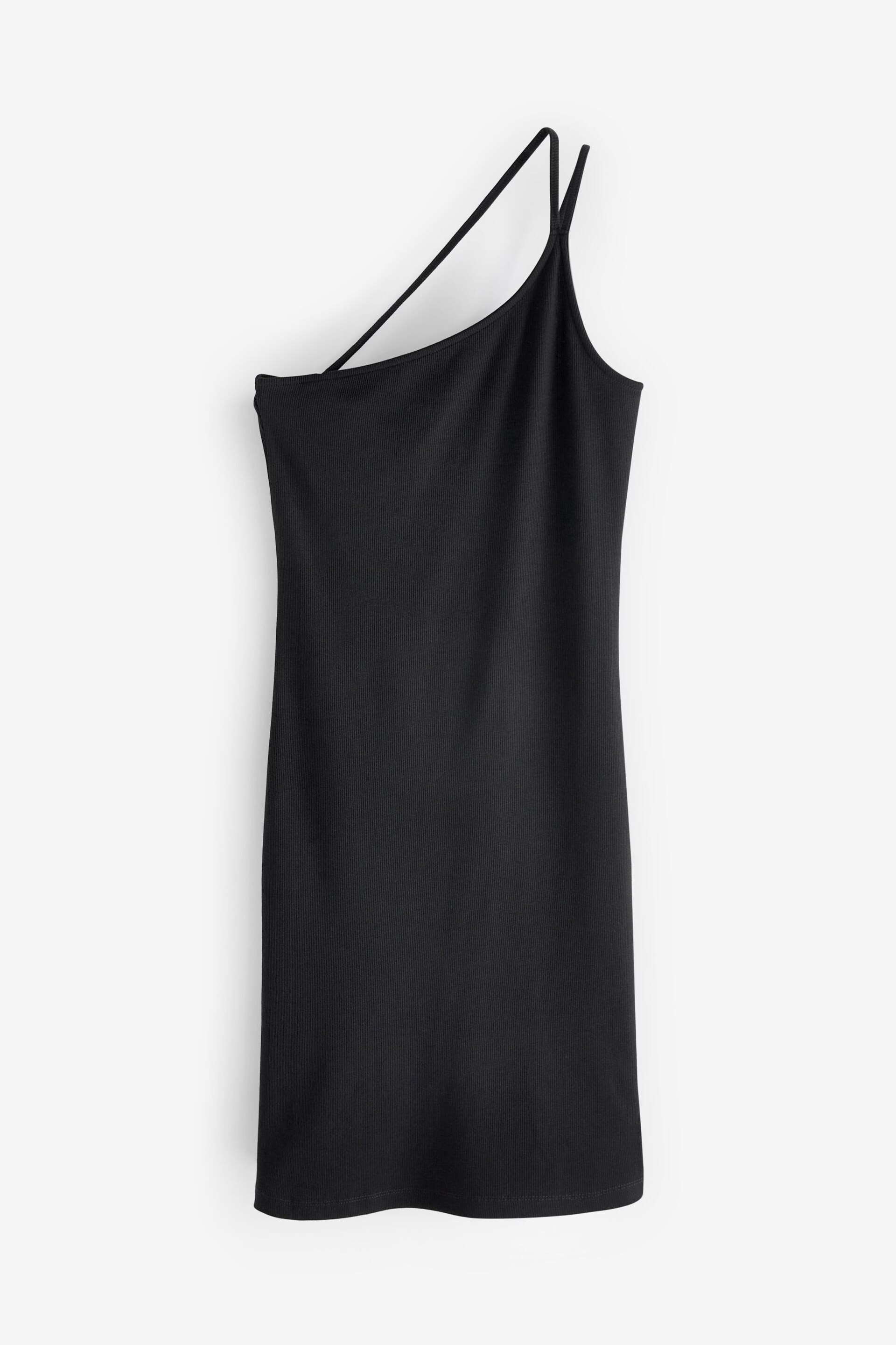 Black Double Strap One Shoulder Dress - Image 6 of 6