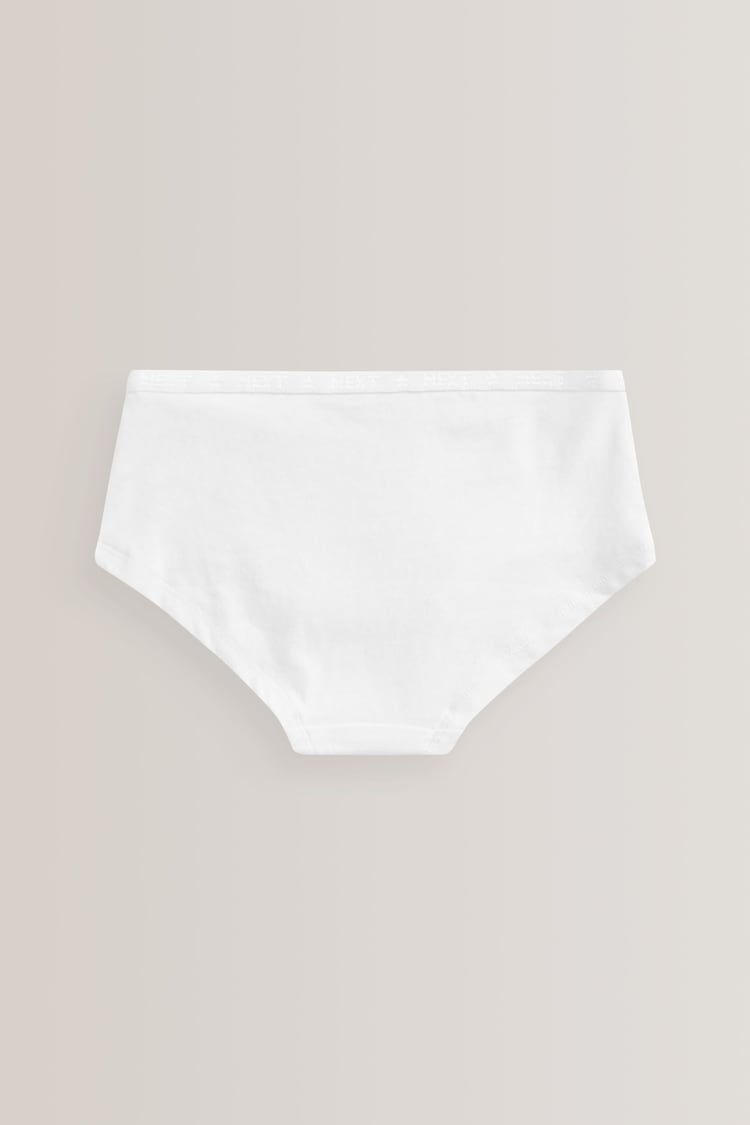 White Elastic Hipster Briefs 7 Pack (2-16yrs) - Image 2 of 2