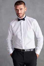 White Wing Collar Signature Textured Single Cuff Dress Shirt - Image 1 of 4