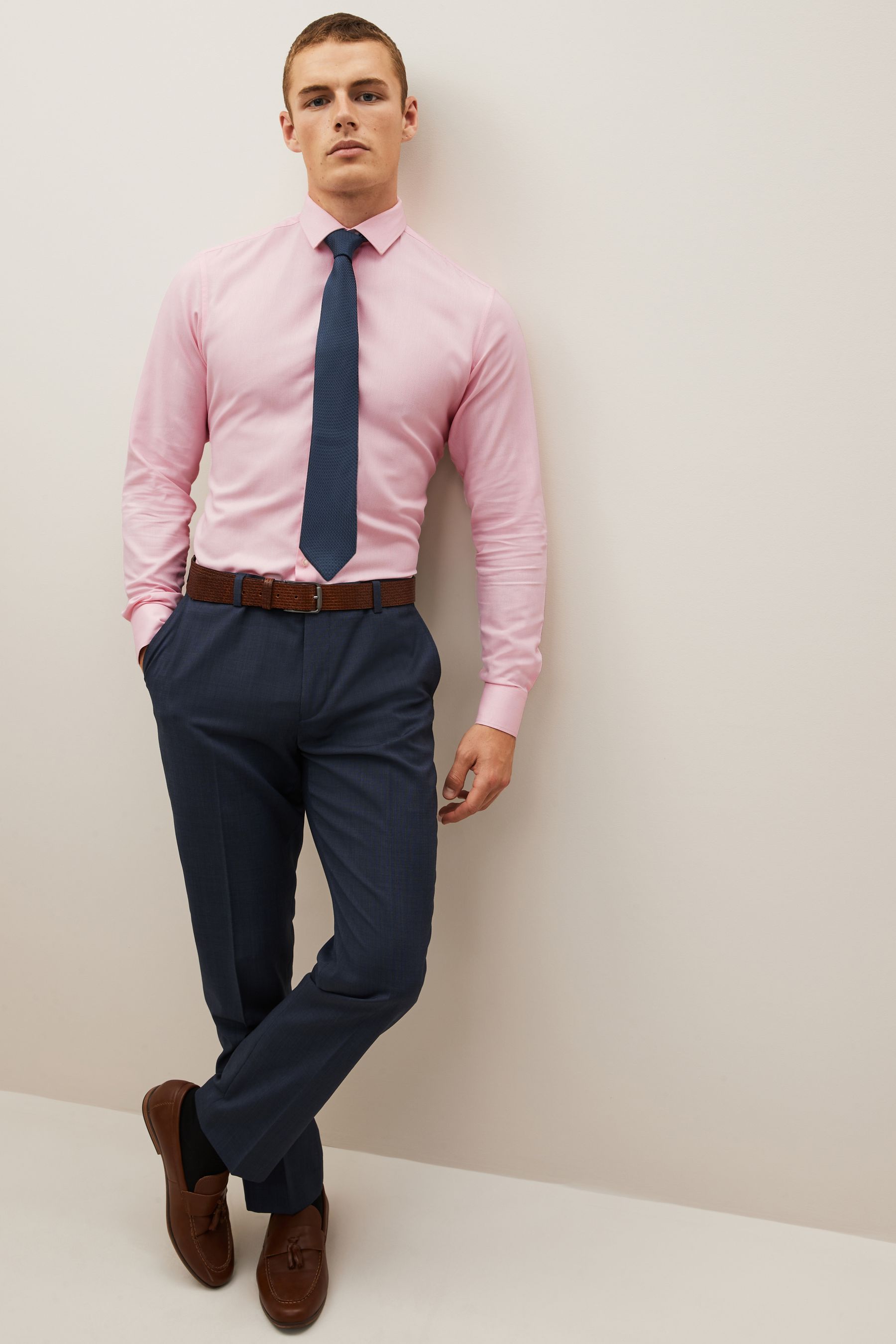 Buy Pink Navy Blue Shirt And Tie Pack from the Next UK online shop