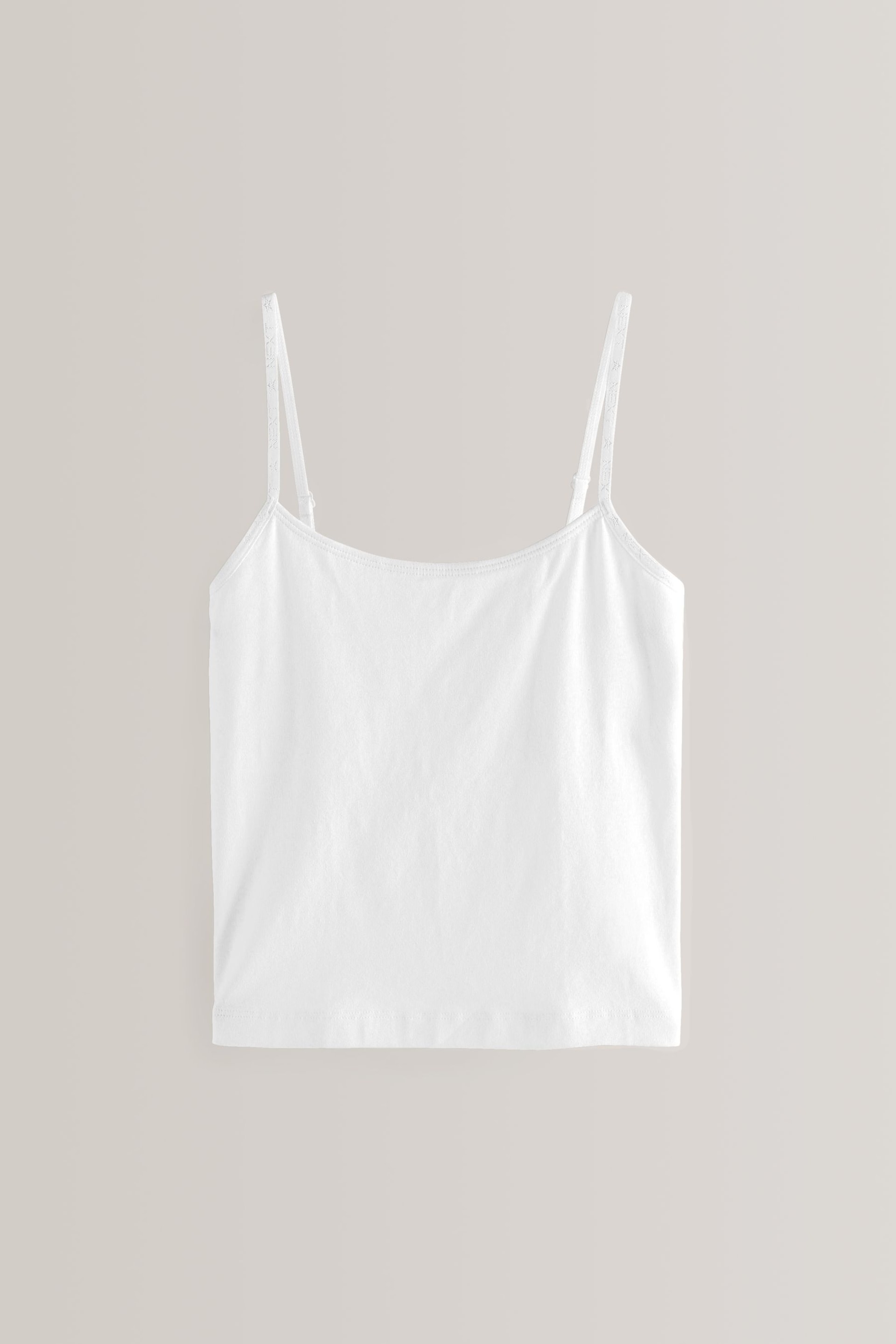 White Cami Vest With Inner Crop Top (9-16yrs) - Image 1 of 4