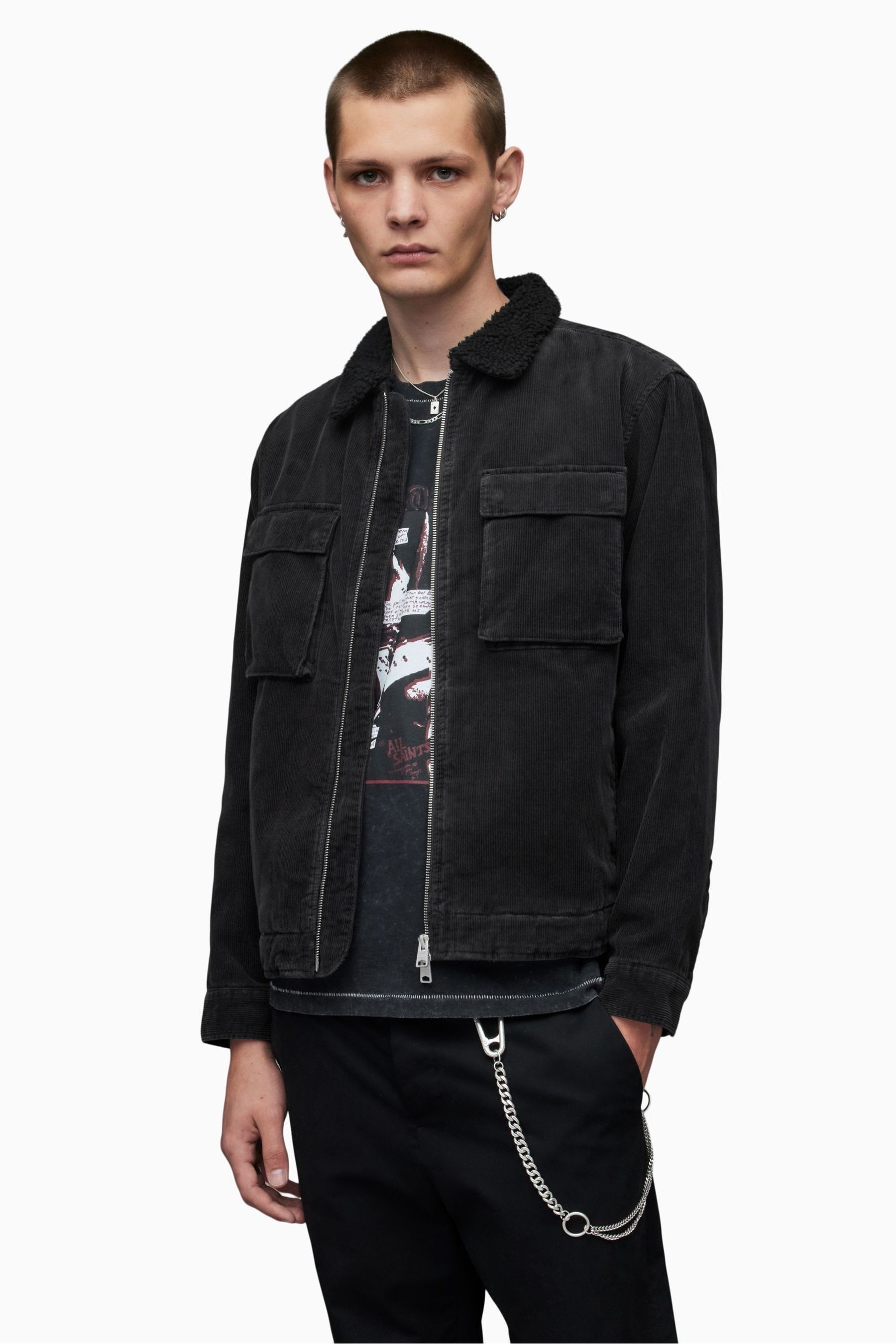 All saints sherpa jacket online