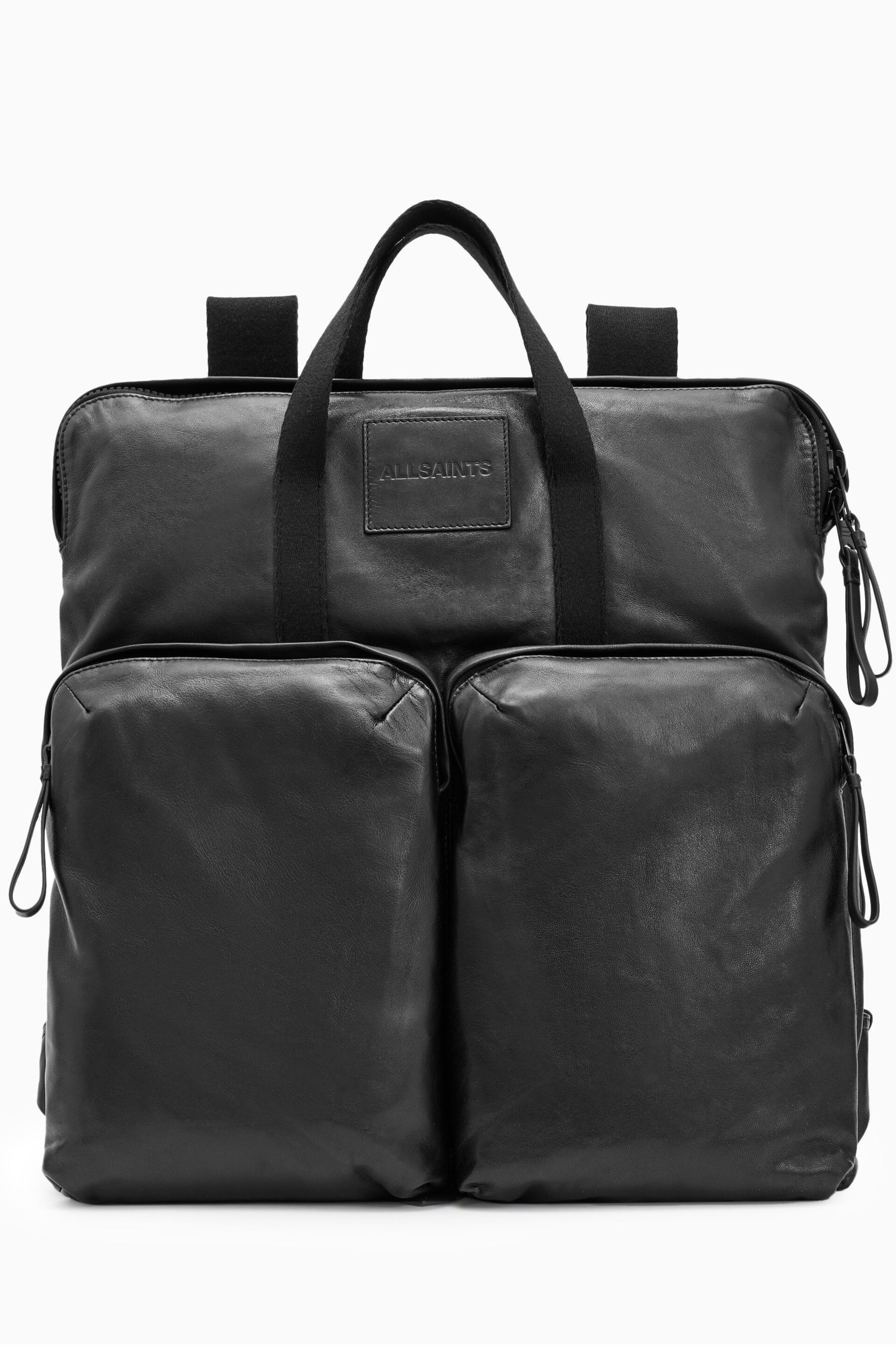 AllSaints Black Force Backpack - Image 3 of 7