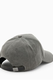 AllSaints Grey State Wax Baseball Cap - Image 2 of 4