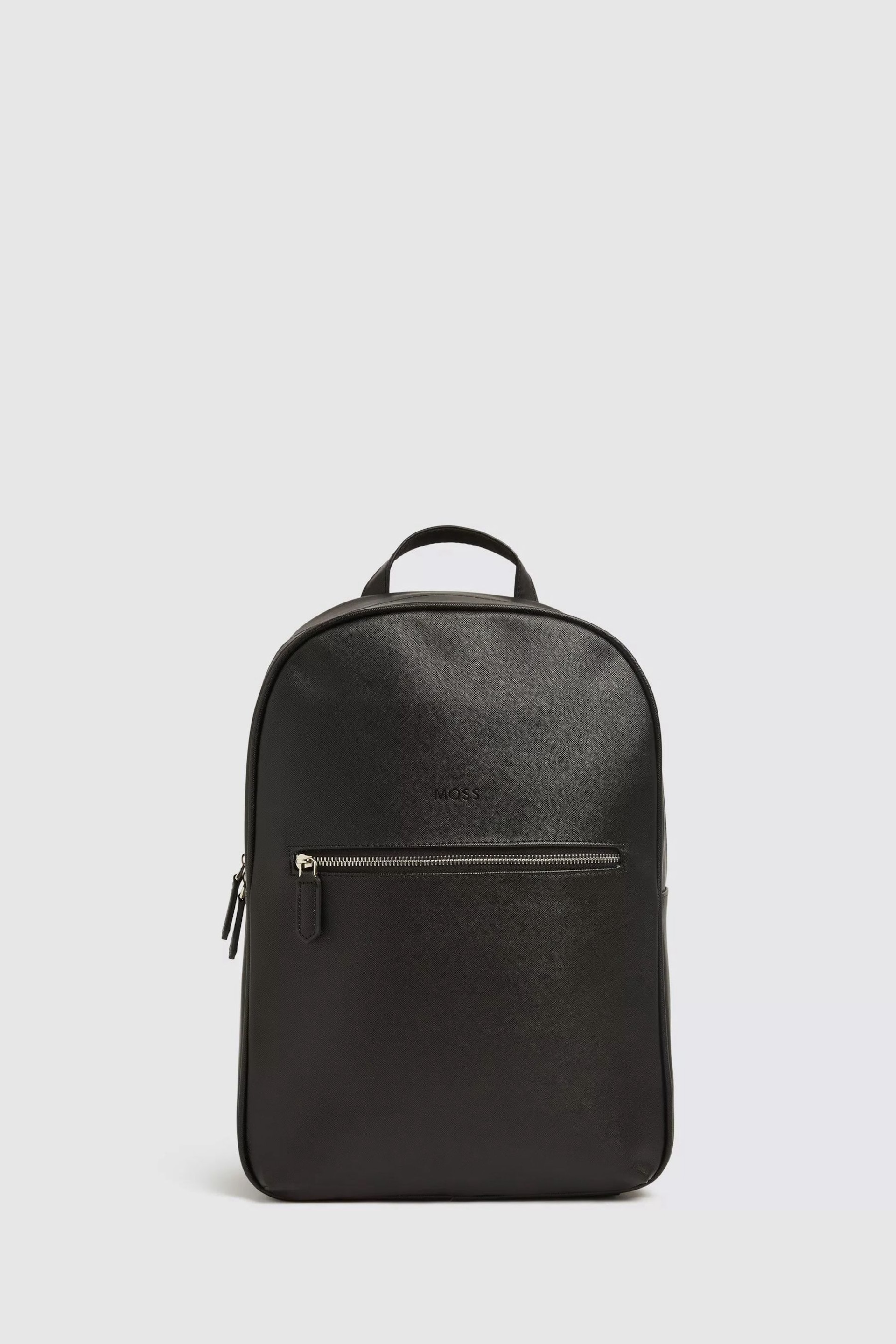 MOSS Black Saffiano Backpack - Image 1 of 4