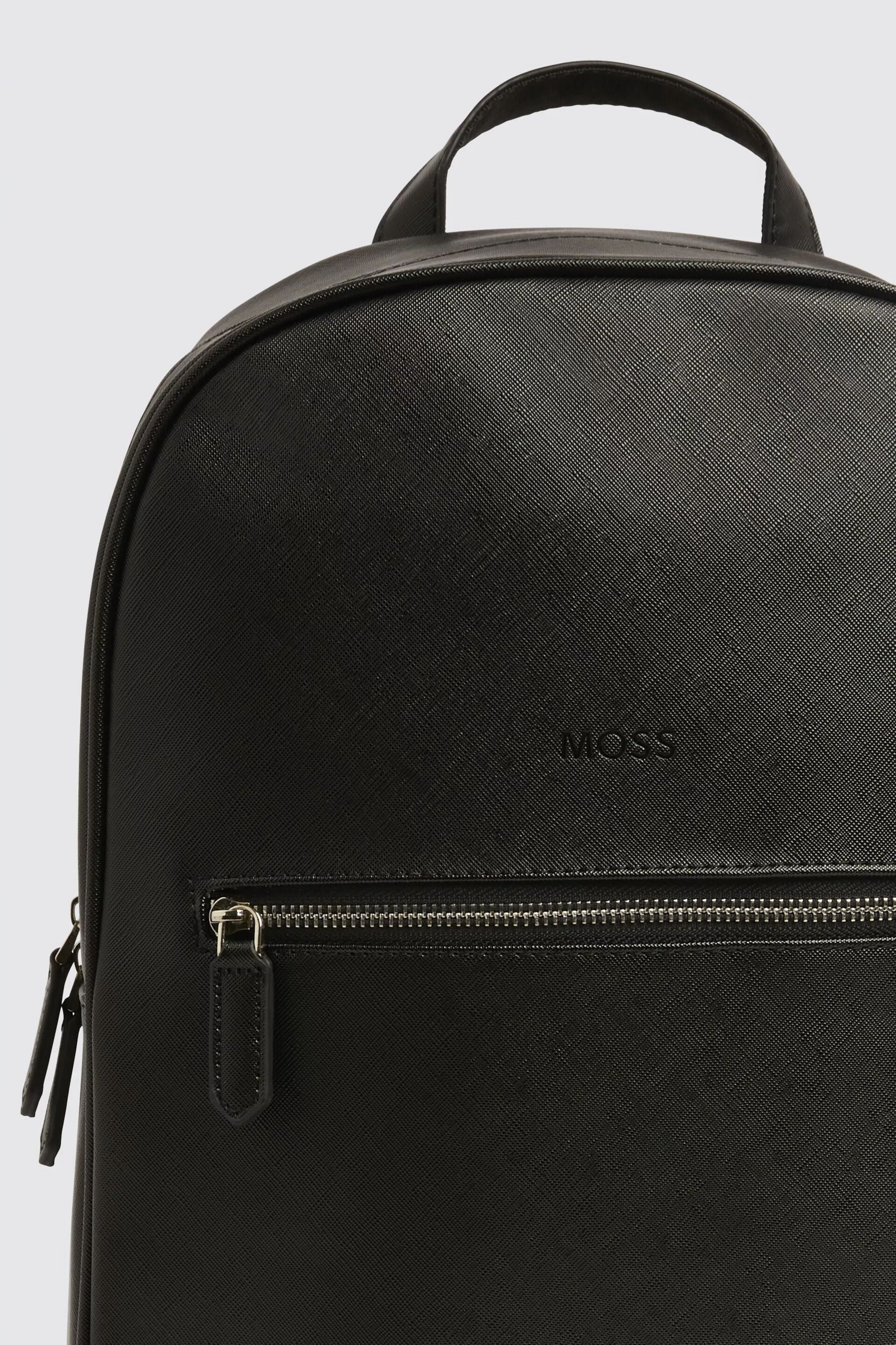 MOSS Saffiano Black Backpack - Image 3 of 4