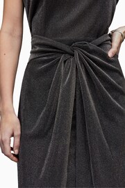AllSaints Silver Sami Metallic Skirt - Image 4 of 6