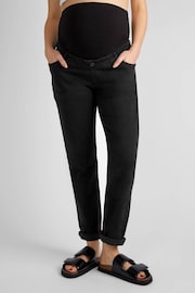 JoJo Maman Bébé Black Slim Boyfriend Maternity Jeans - Image 1 of 4