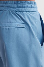 Reiss Turquoise Blue Beach Plain Drawstring Swim Shorts - Image 6 of 7