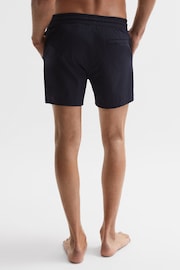 Reiss Navy Beach Plain Drawstring Swim Shorts - Image 5 of 7