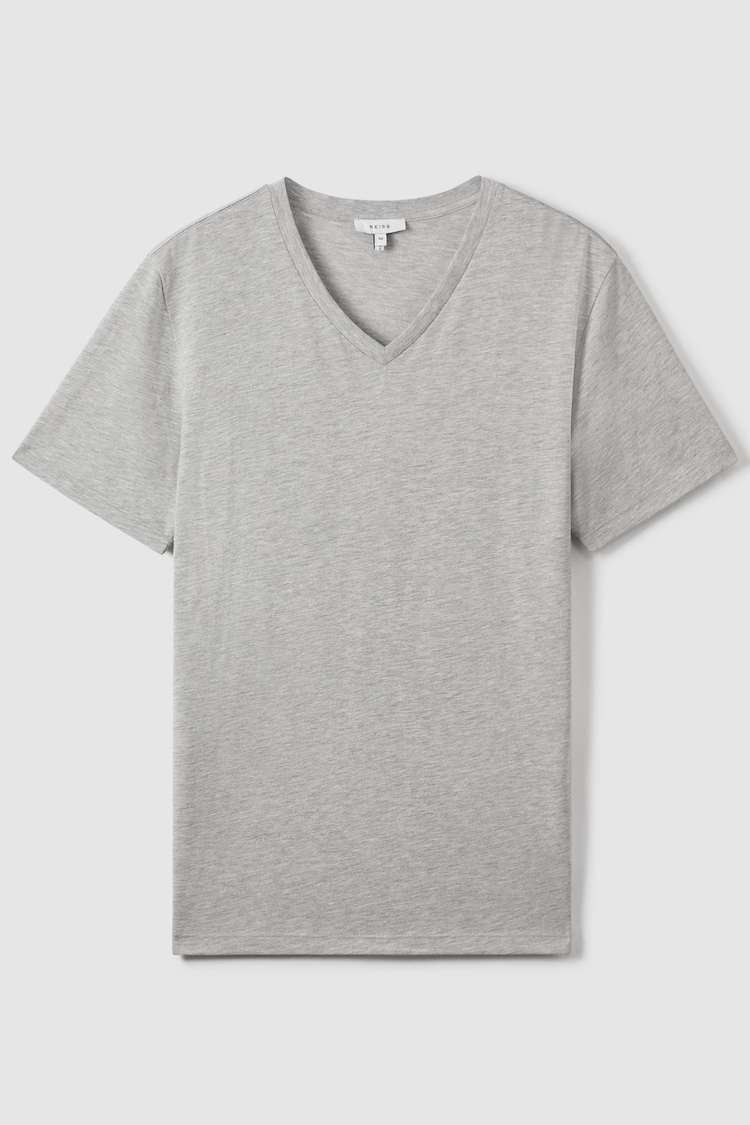 Reiss Dayton Cotton V-Neck T-Shirt - 圖片 2，共 7