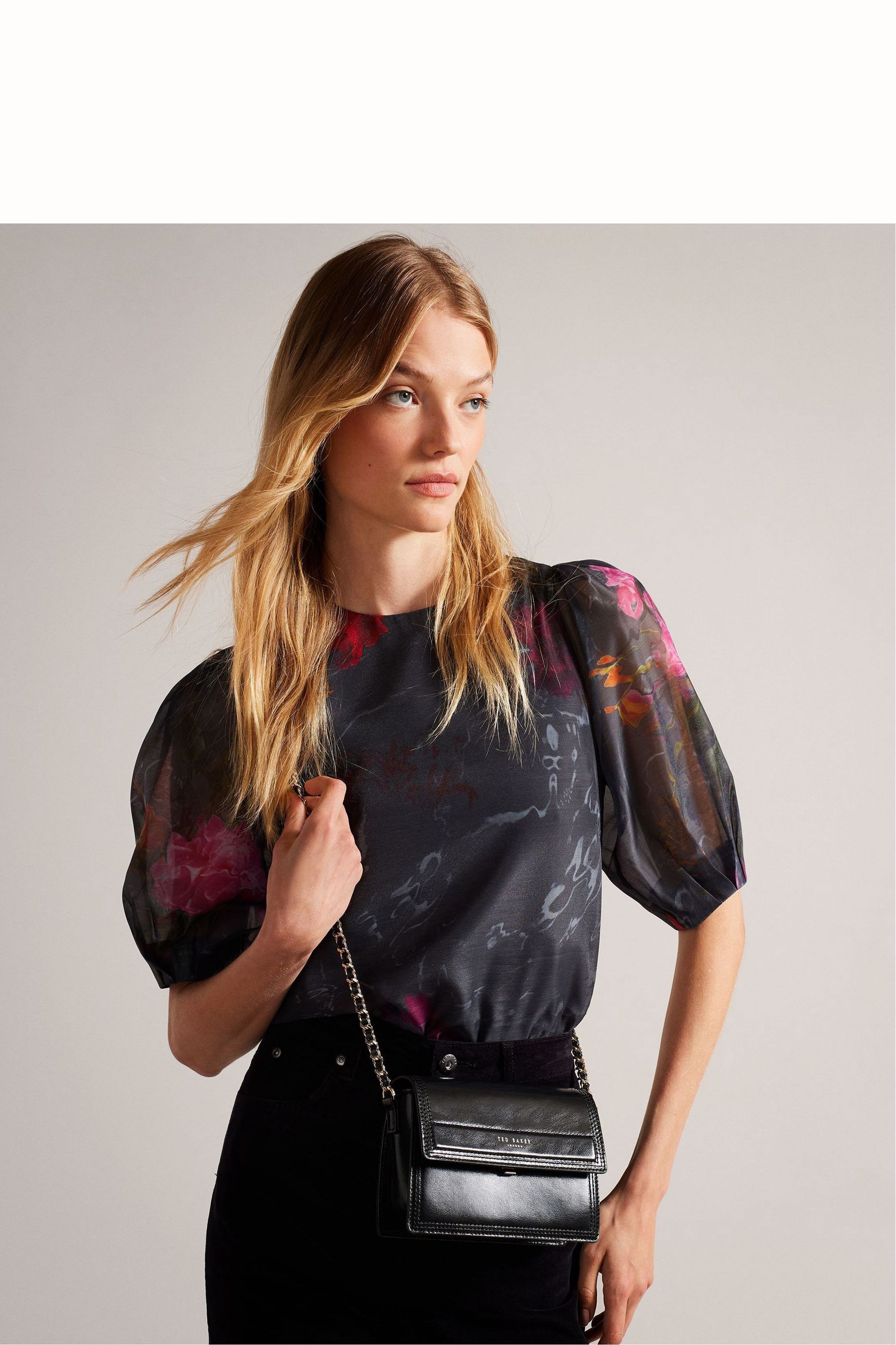 Buy Ted Baker Libbe Black Metallic Cross Body Bag from Next Luxembourg
