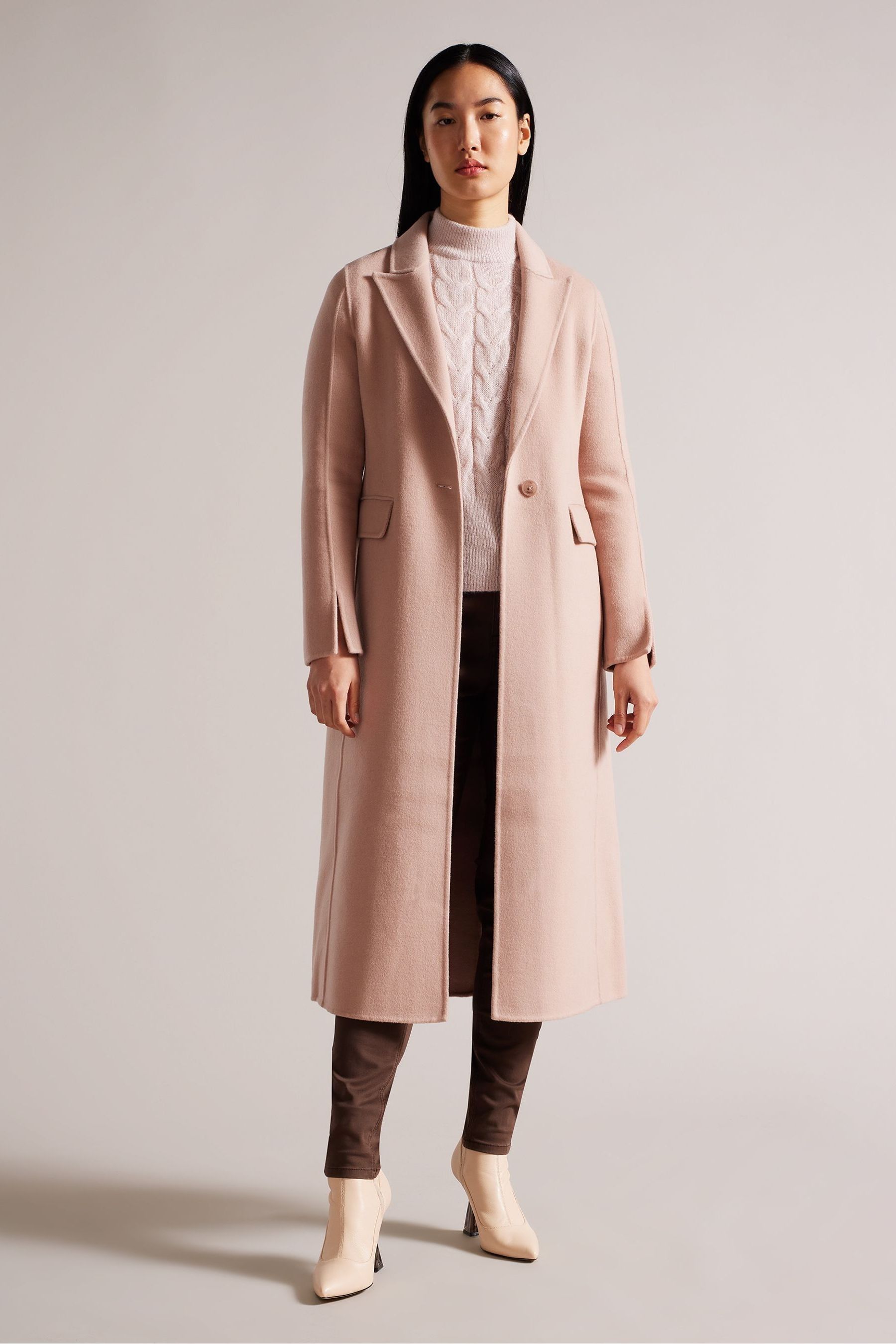 Buy Ted Baker Dusky Pink Serinn Single Breasted Midaxi Coat from Next Lithuania