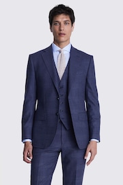 MOSS Blue Tailored Fit Check Jacket - Image 1 of 8