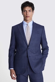 MOSS Blue Tailored Fit Check Jacket - Image 6 of 8