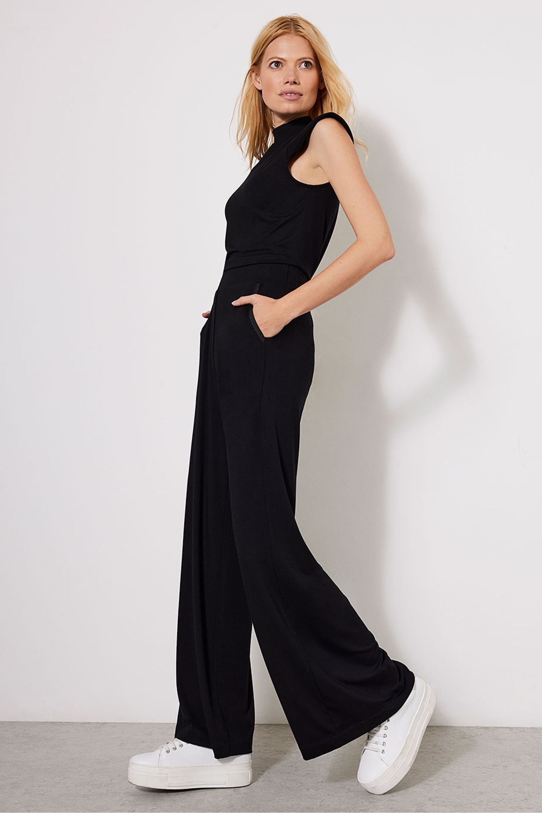 Buy Mint Velvet Black Palazzo Wide Trousers from the Next UK online shop