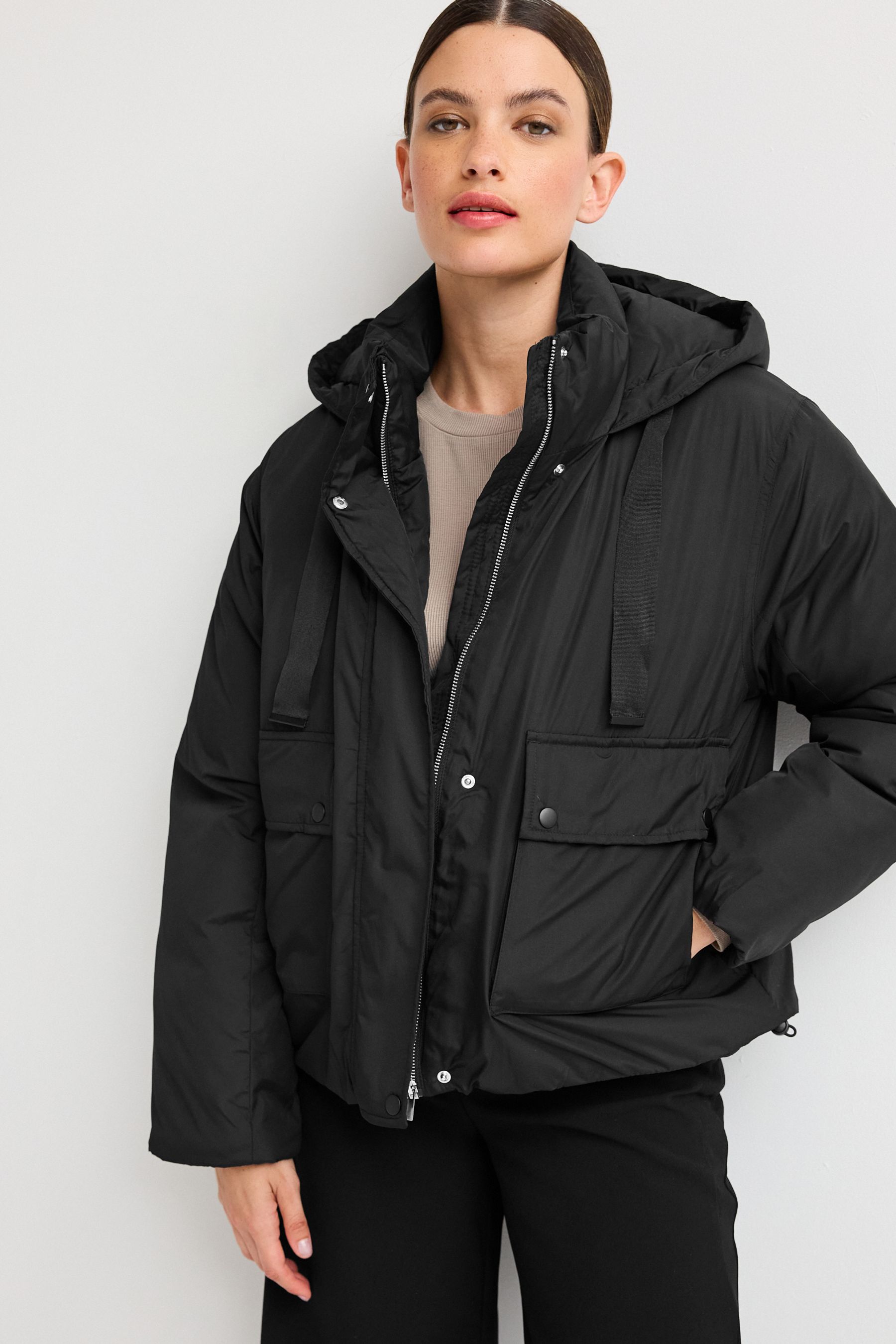 Buy Black Short Padded Jacket from Next Lithuania