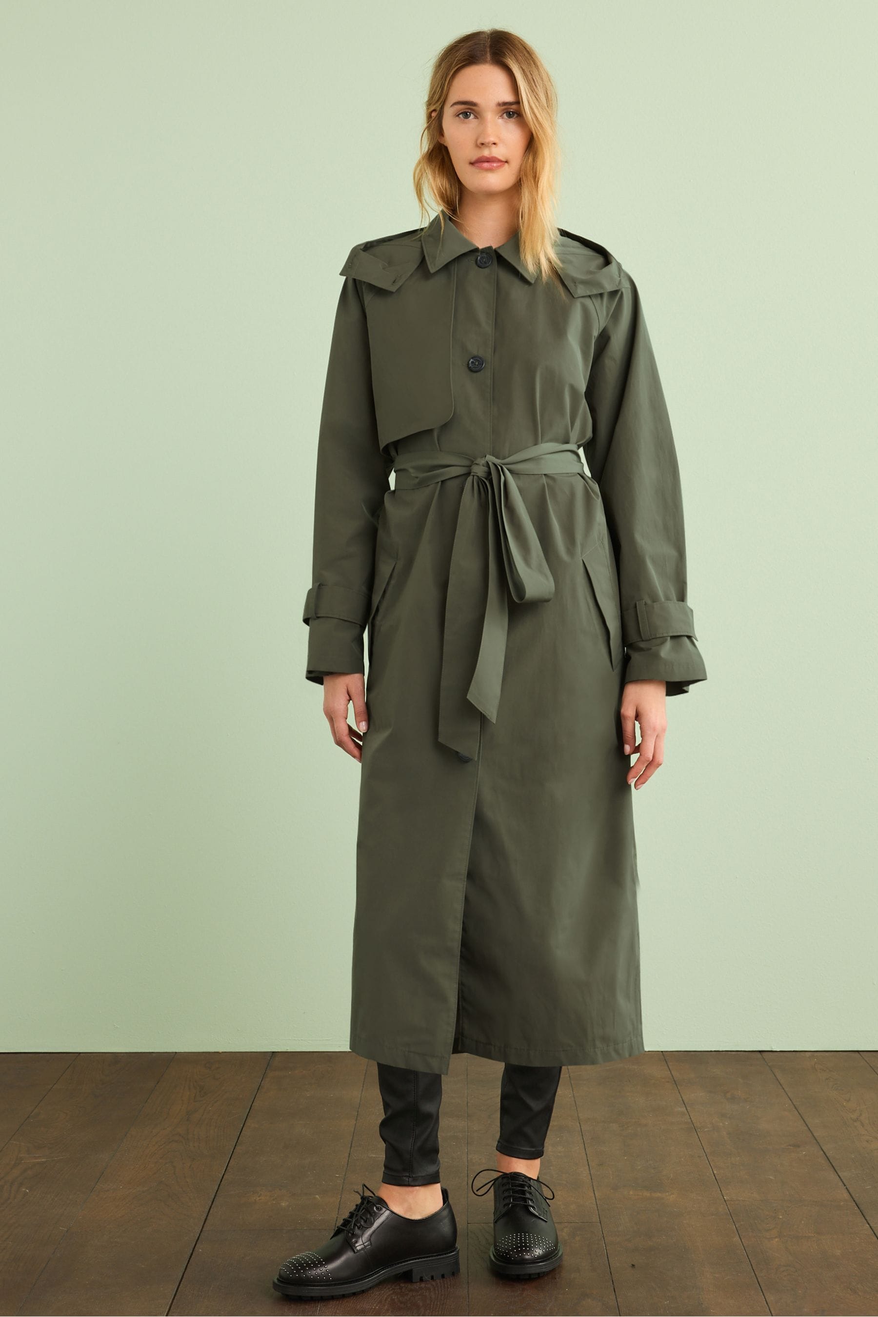 Water resistant hooded trench coat hot sale