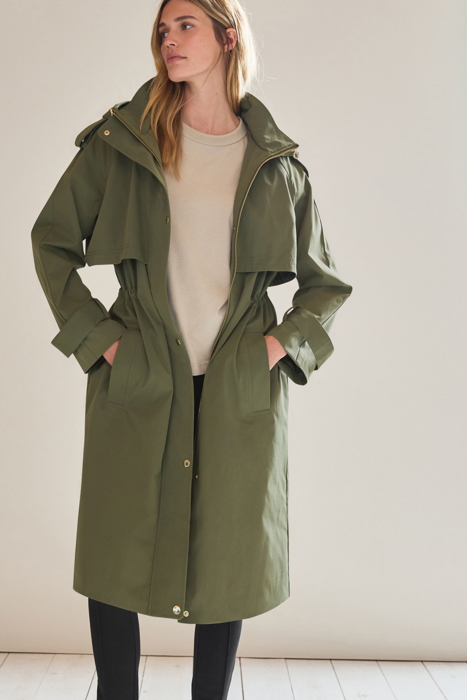 Green lightweight parka online